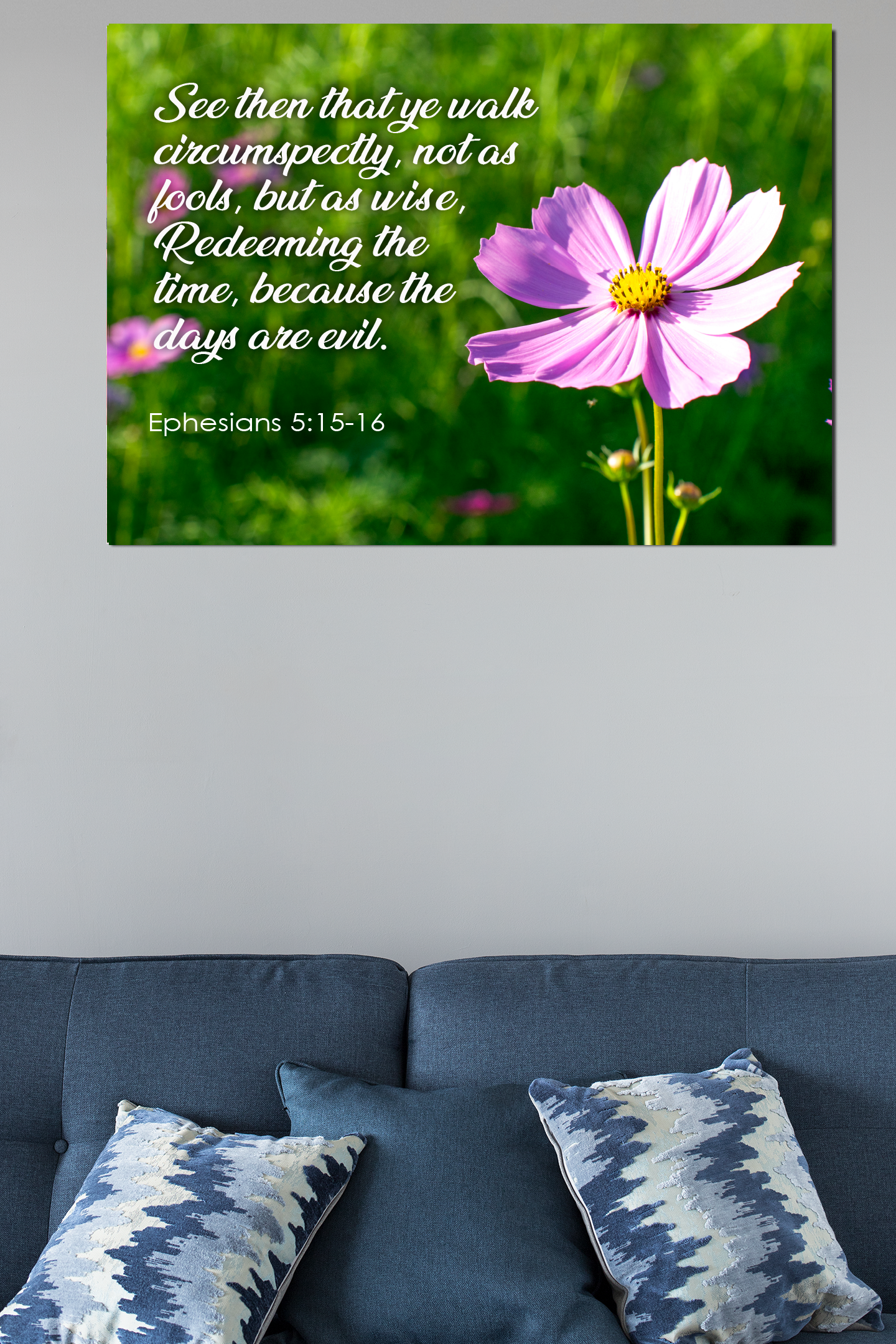 Scripture Walls Walk Circumspectly Ephesians 5:15-16 Bible Verse Canvas Christian Wall Art Ready to Hang Unframed-Express Your Love Gifts