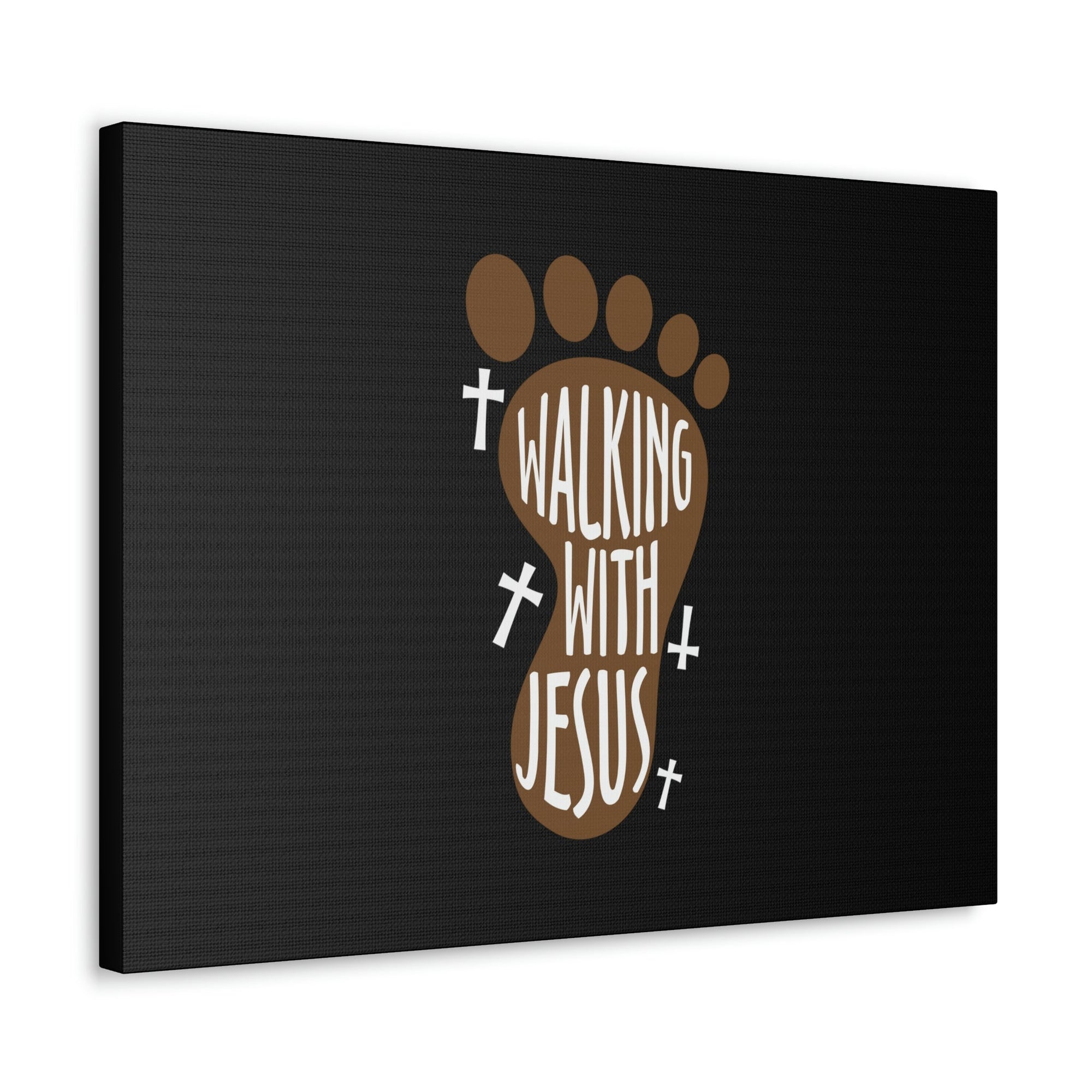 Scripture Walls Walking With Jesus Colossians 2:6 Footprint Christian Wall Art Bible Verse Print Ready to Hang Unframed-Express Your Love Gifts