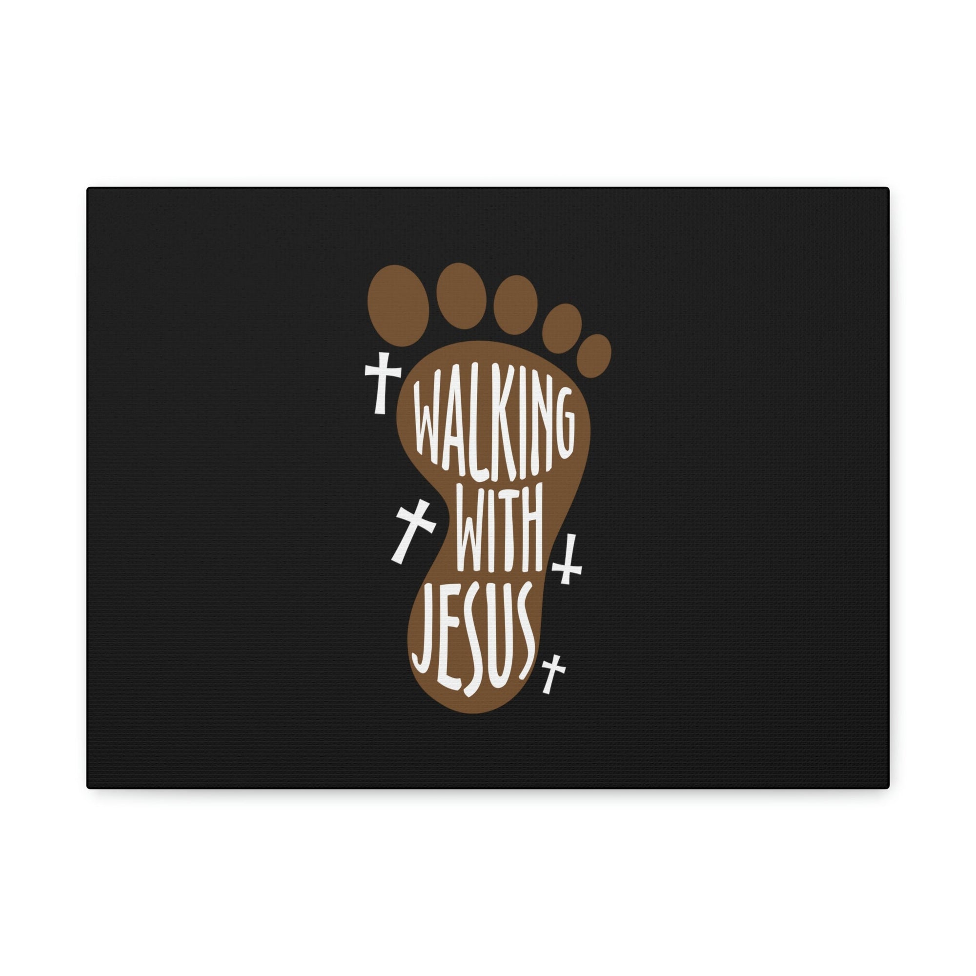 Scripture Walls Walking With Jesus Colossians 2:6 Footprint Christian Wall Art Bible Verse Print Ready to Hang Unframed-Express Your Love Gifts