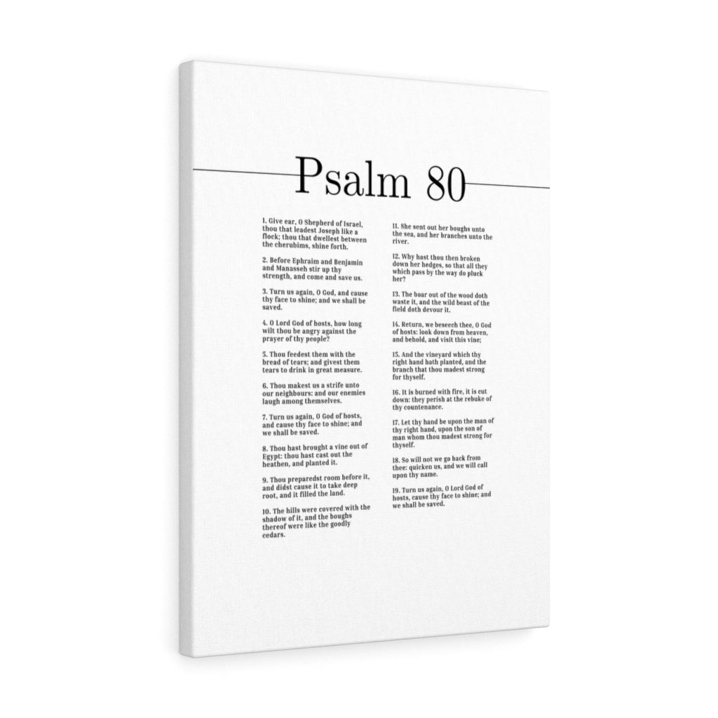 Scripture Walls We Shall Be Saved Psalm 80 Bible Verse Canvas Christian Wall Art Ready to Hang Unframed-Express Your Love Gifts