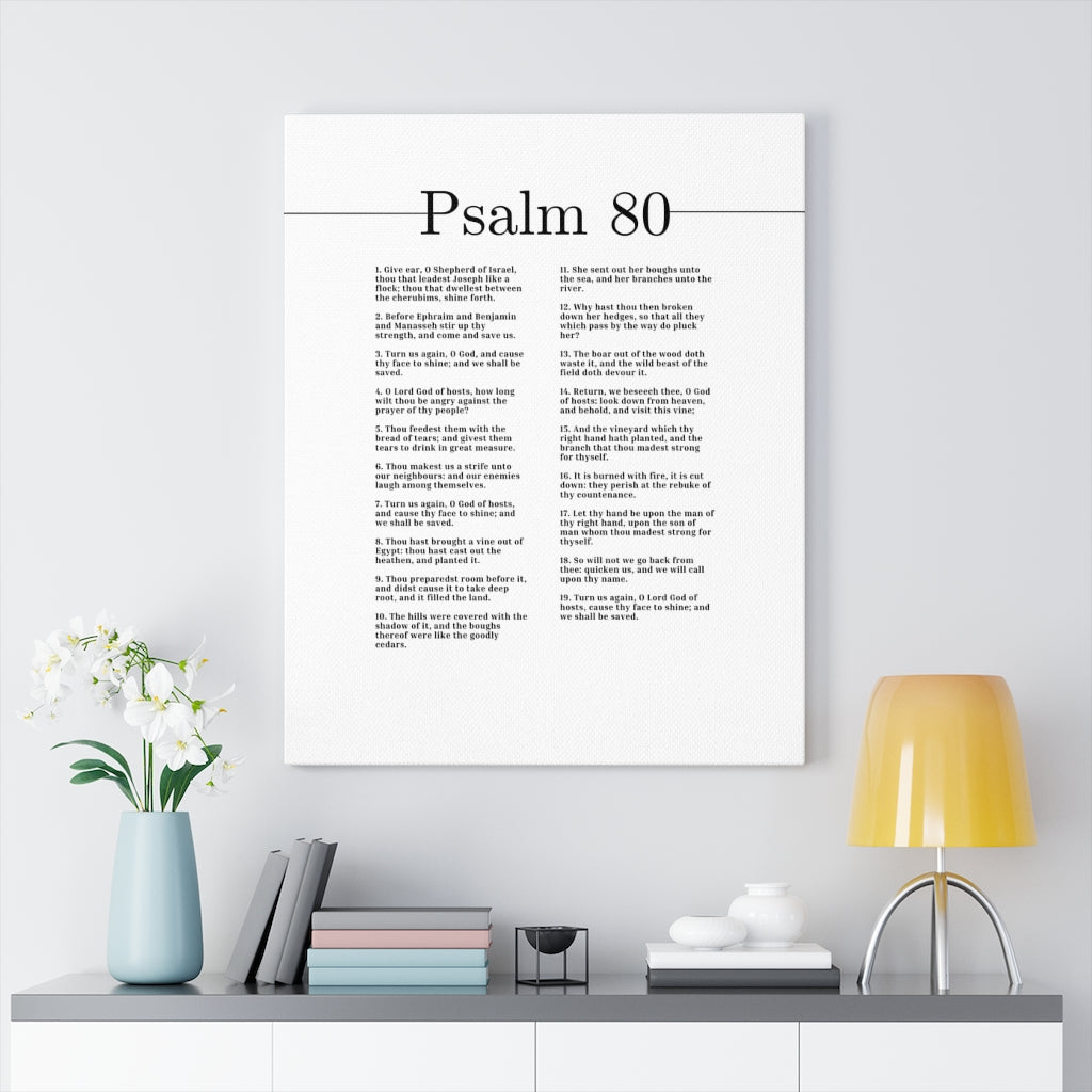 Scripture Walls We Shall Be Saved Psalm 80 Bible Verse Canvas Christian Wall Art Ready to Hang Unframed-Express Your Love Gifts