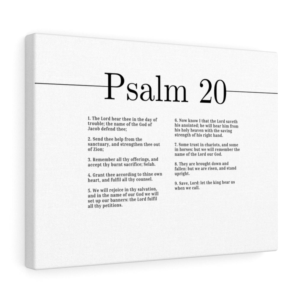 Scripture Walls We Will Rejoice In Thy Salvation Psalm 20 Bible Verse Canvas Christian Wall Art Ready to Hang Unframed-Express Your Love Gifts