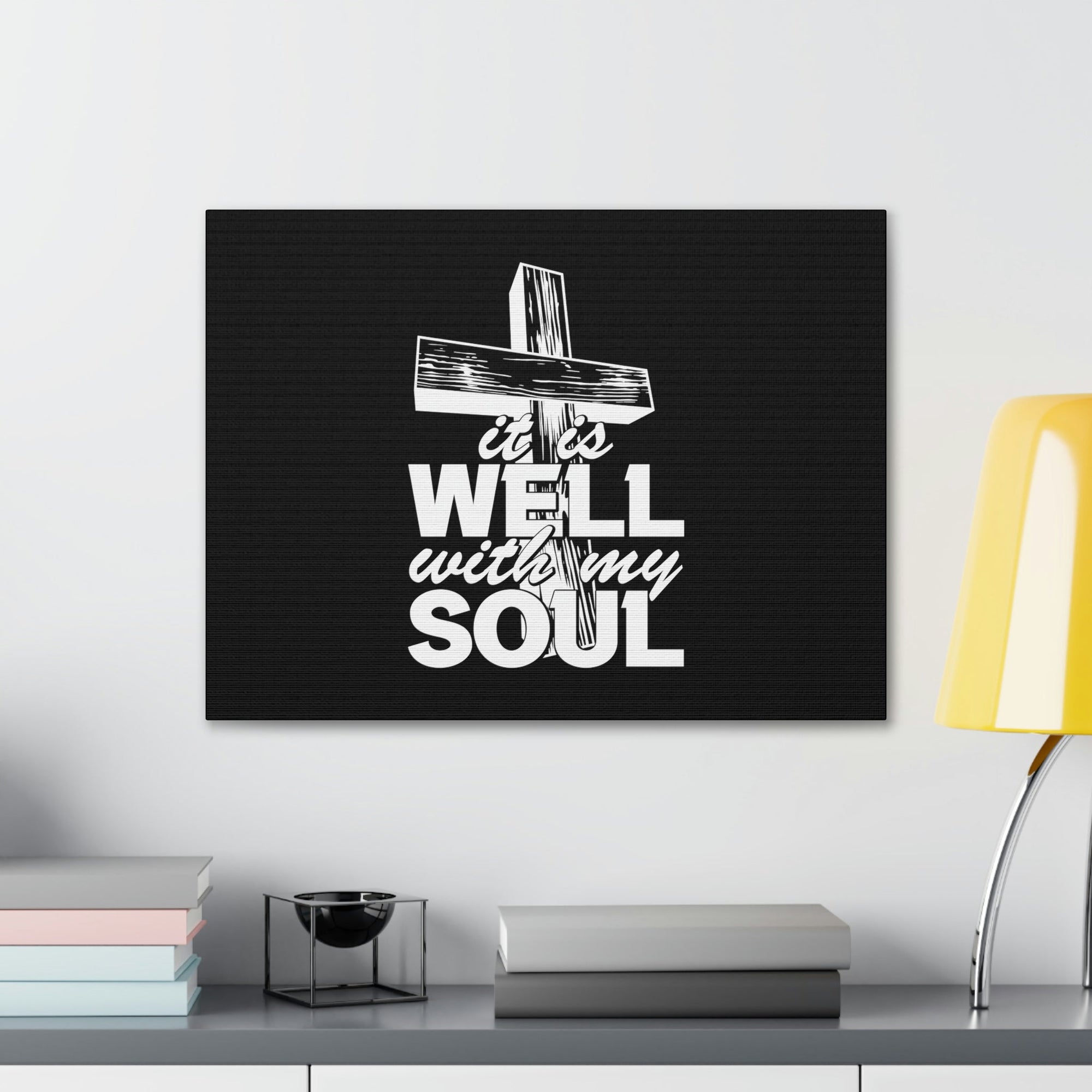 Scripture Walls Well With My Soul Psalm 42:7 Cross Christian Wall Art Bible Verse Print Ready to Hang Unframed-Express Your Love Gifts