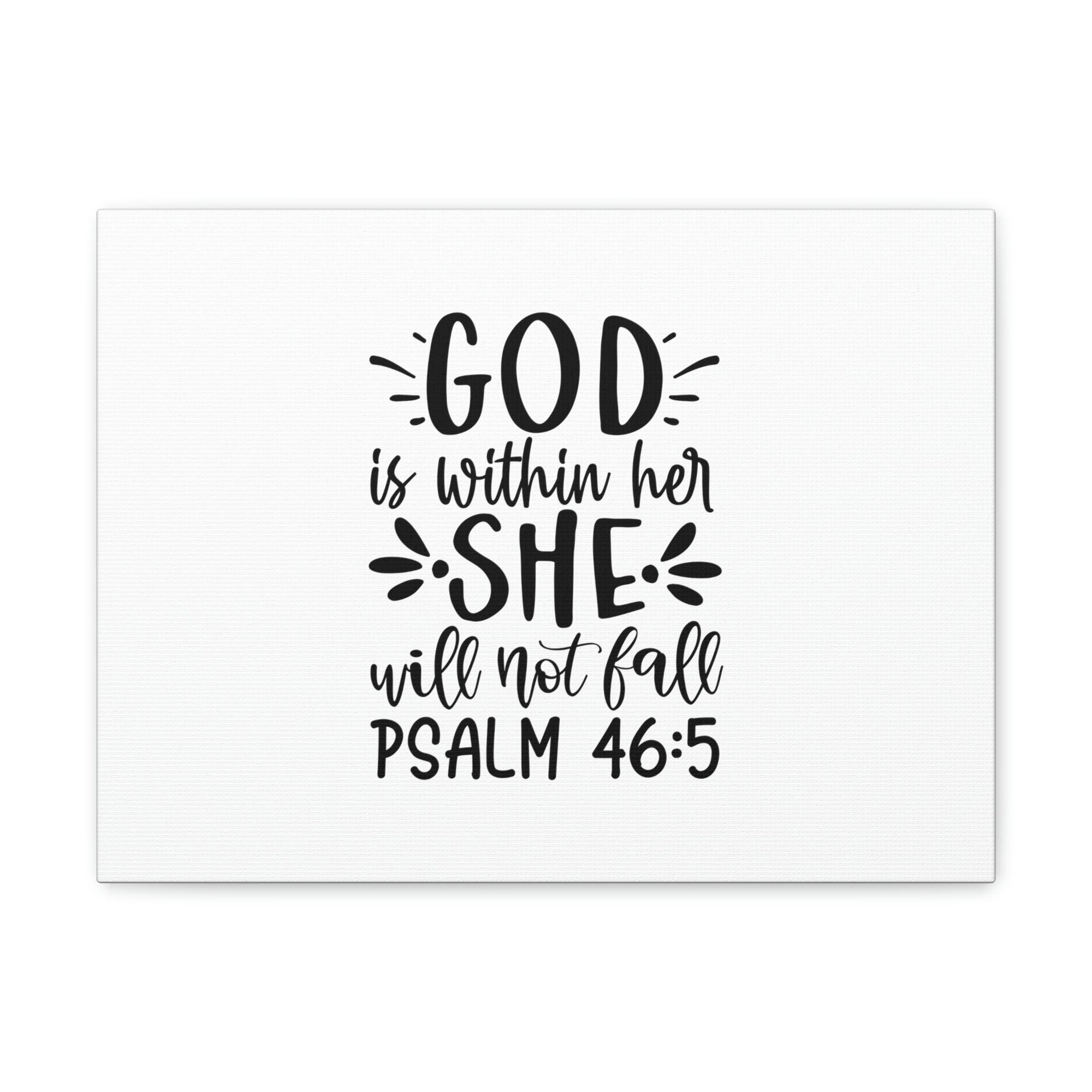 Scripture Walls Will Not Fall Psalm 46:5 Christian Wall Art Bible Verse Print Ready to Hang Unframed-Express Your Love Gifts