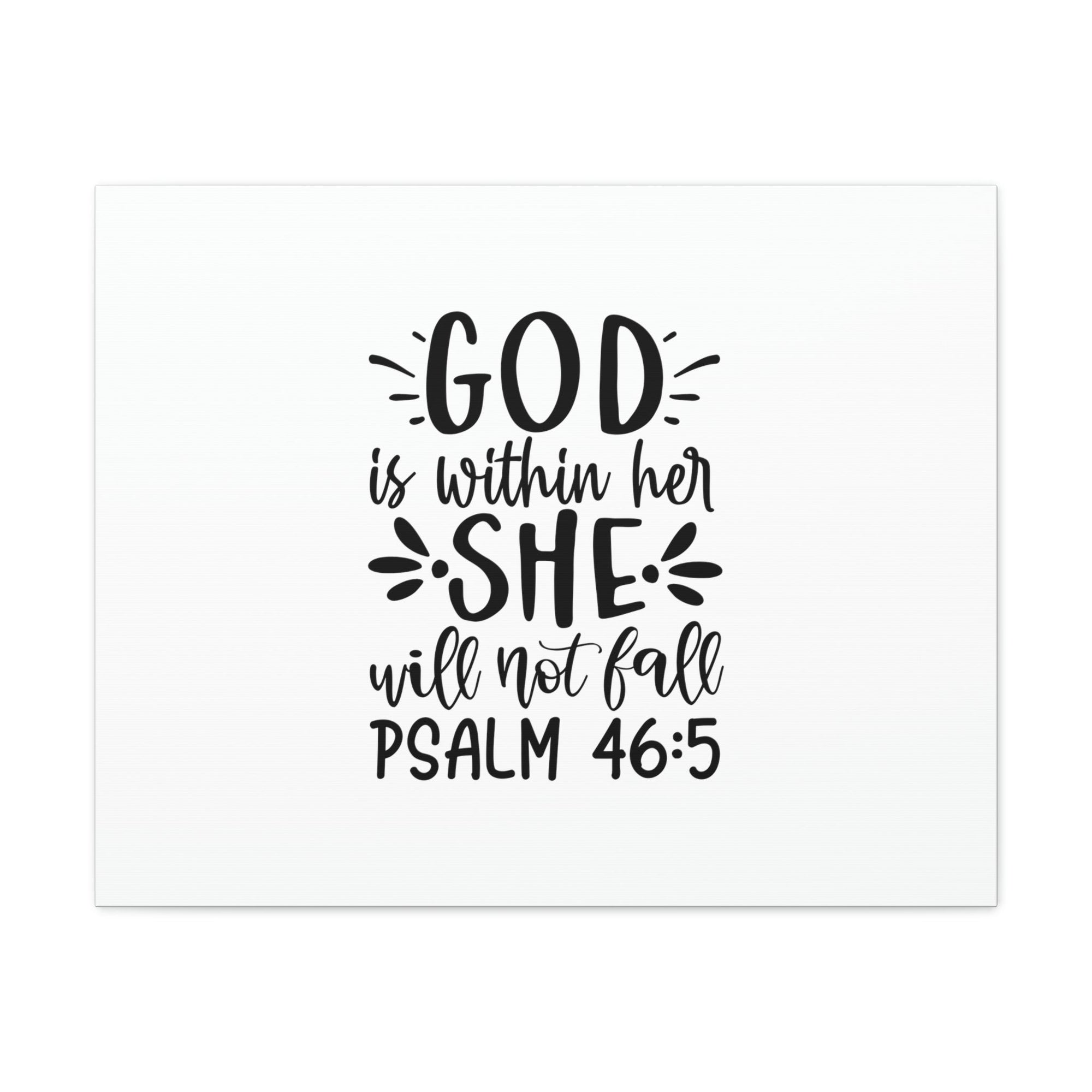 Scripture Walls Will Not Fall Psalm 46:5 Christian Wall Art Bible Verse Print Ready to Hang Unframed-Express Your Love Gifts