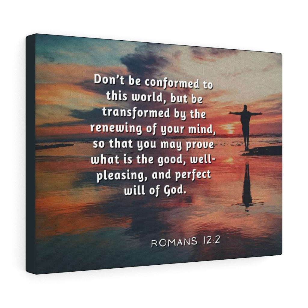 Scripture Walls Will Of God Romans 12:2 Bible Verse Canvas Christian Wall Art Ready to Hang Unframed-Express Your Love Gifts