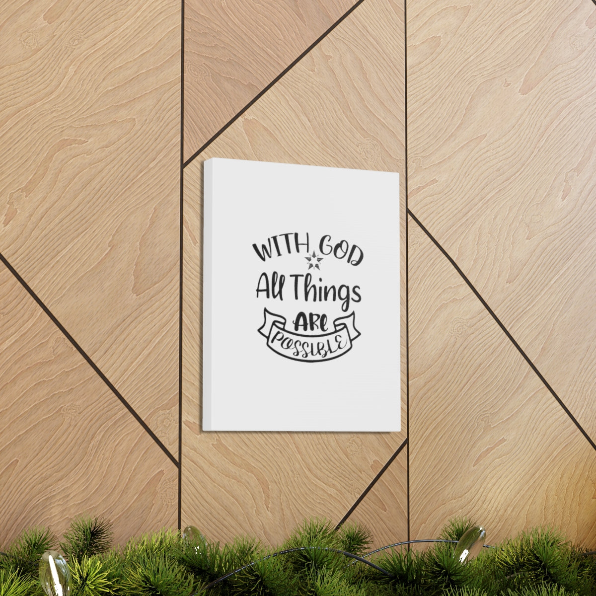 Scripture Walls With God All Things Are Possible Mark 9:23 Christian Wall Art Ready to Hang Unframed-Express Your Love Gifts
