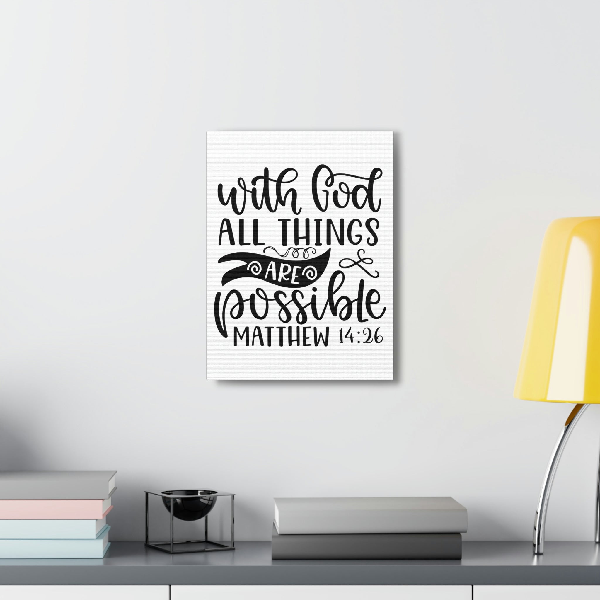 Scripture Walls With God Matthew 14:26 Bible Verse Canvas