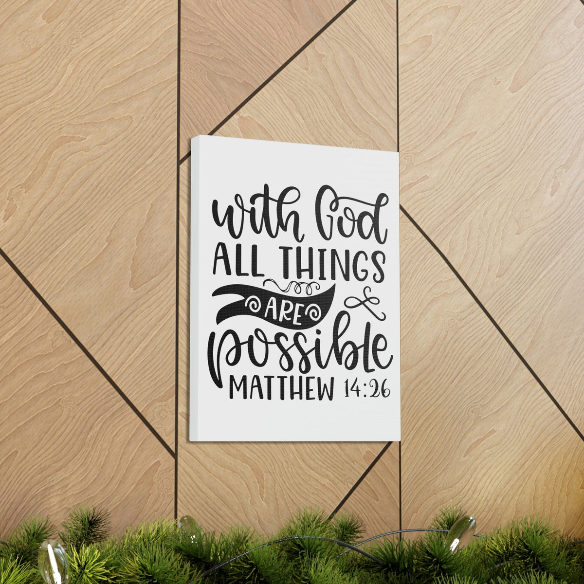 Scripture Walls With God Matthew 14:26 Bible Verse Canvas