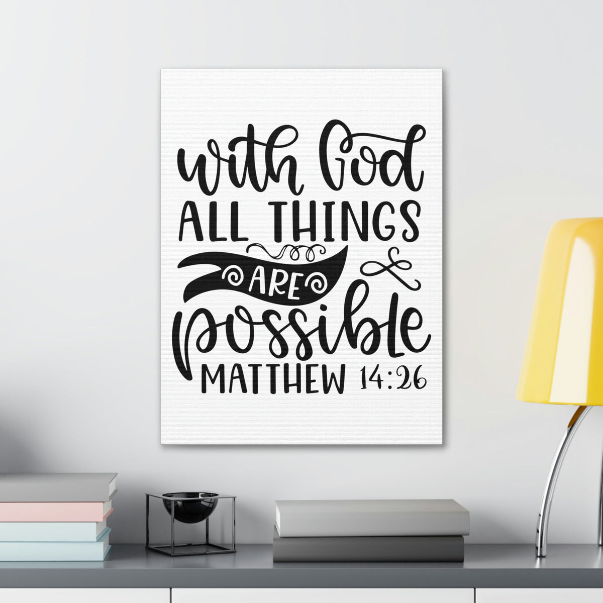 Scripture Walls With God Matthew 14:26 Bible Verse Canvas