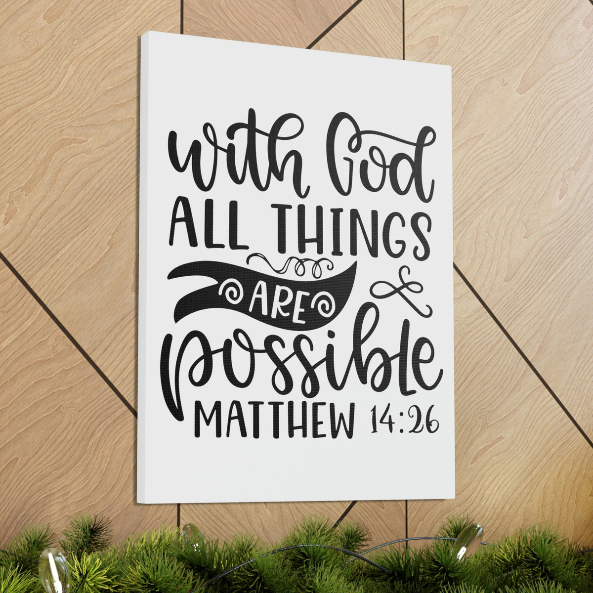 Scripture Walls With God Matthew 14:26 Bible Verse Canvas