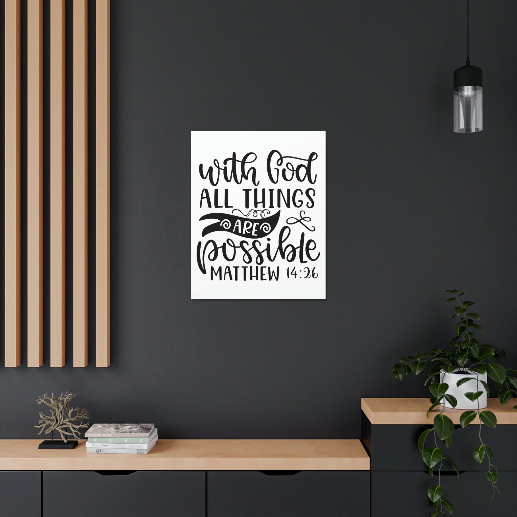 Scripture Walls With God Matthew 14:26 Bible Verse Canvas