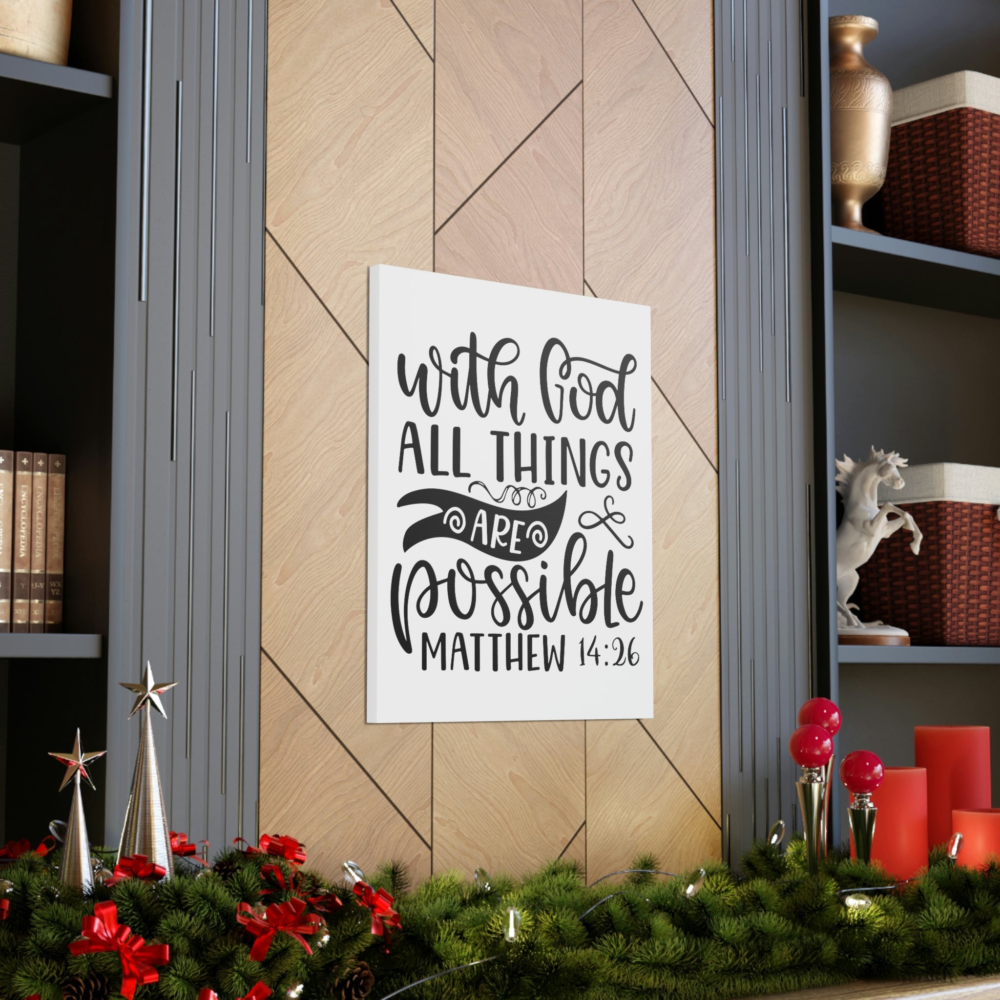 Scripture Walls With God Matthew 14:26 Bible Verse Canvas