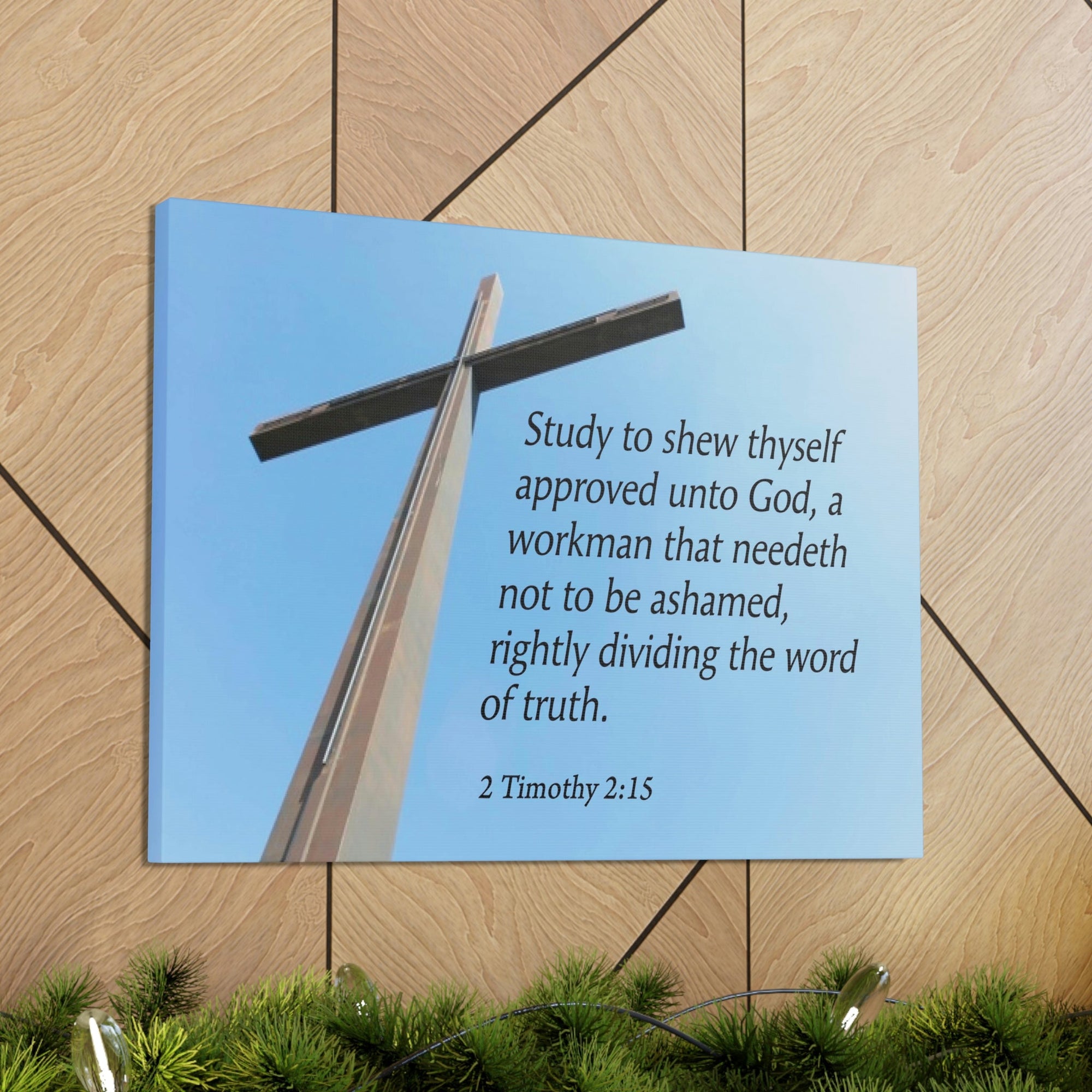 Scripture Walls Word of Truth 2 Timothy 2:15 Bible Verse Canvas Christian Wall Art Ready to Hang Unframed-Express Your Love Gifts
