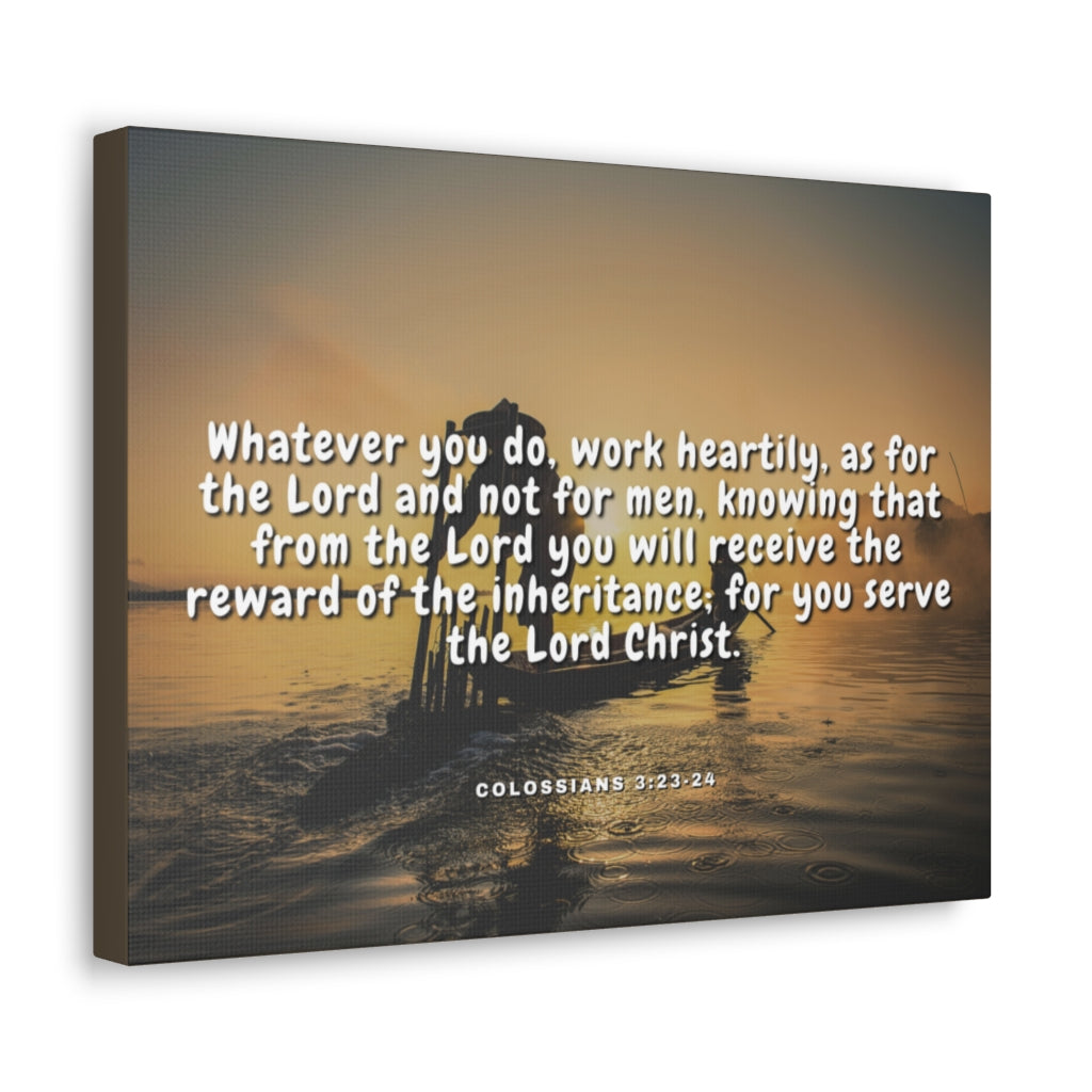 Scripture Walls Working For God Colossians 3:23 - 24 Christian Wall Art Bible Verse Print Ready to Hang Unframed-Express Your Love Gifts