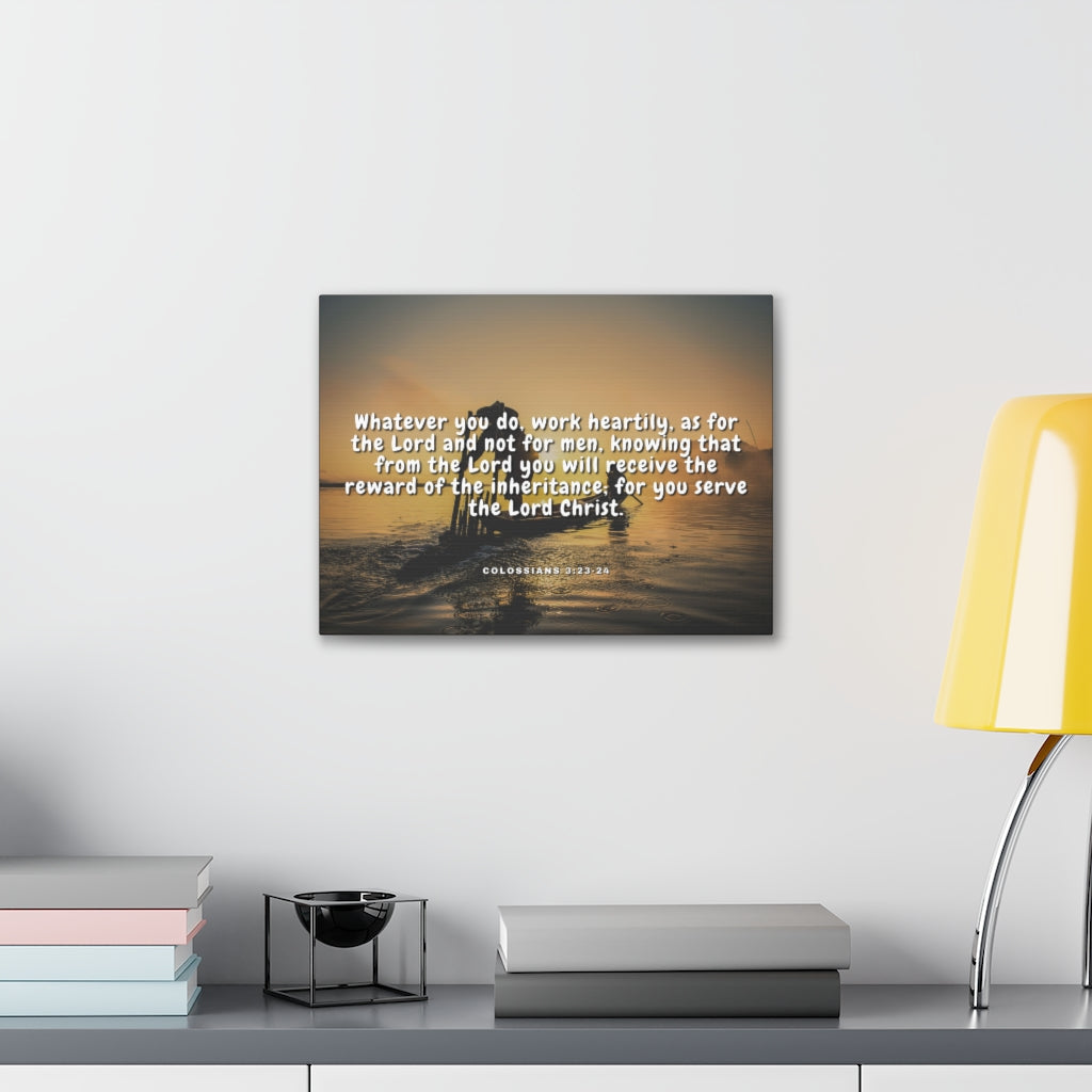 Scripture Walls Working For God Colossians 3:23 - 24 Christian Wall Art Bible Verse Print Ready to Hang Unframed-Express Your Love Gifts