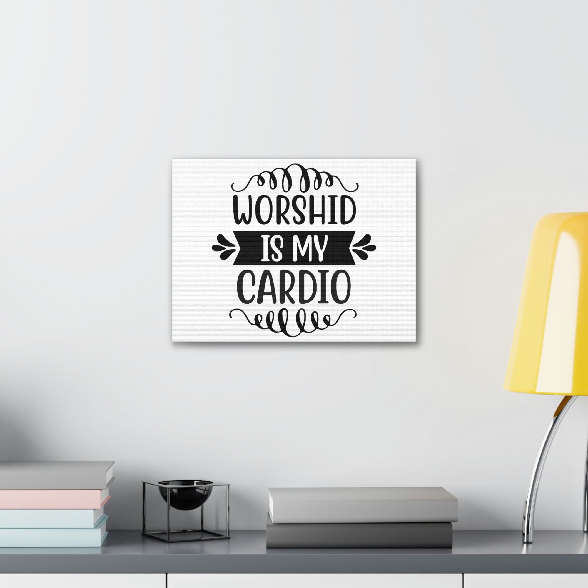 Scripture Walls Worship Is My Cardio Exodus 23:25 Christian Wall Art Print Ready to Hang Unframed-Express Your Love Gifts
