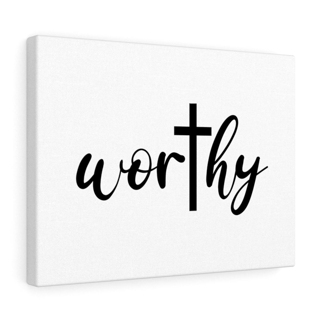 Scripture Walls Worthy Bible Verse Canvas Christian Wall Art Ready to Hang Unframed-Express Your Love Gifts