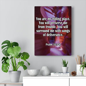Scripture Walls You Are My Hiding Place Psalm 32:7-8 Bible Verse Canvas Christian Wall Art Ready to Hang Unframed-Express Your Love Gifts