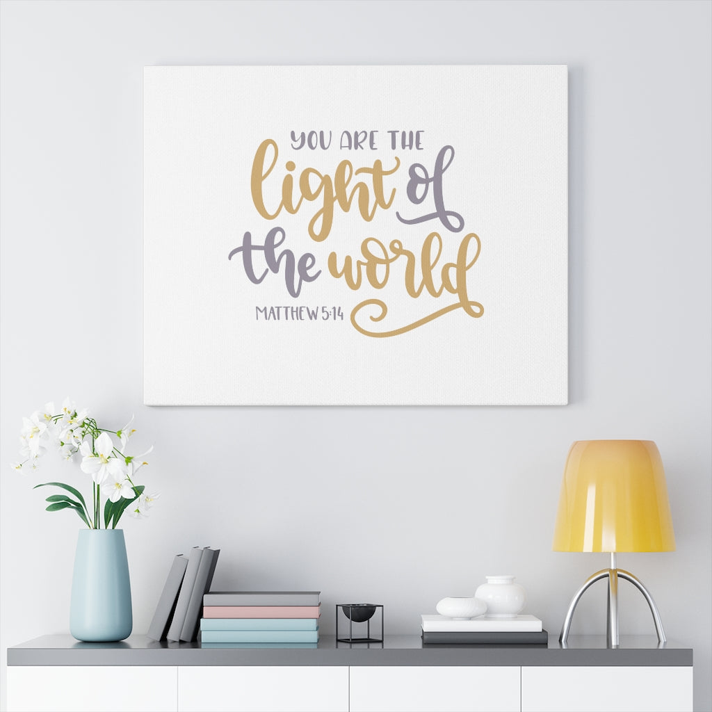 Scripture Walls You Are The Light Matthew 5:14 Bible Verse Canvas Christian Wall Art Ready to Hang Unframed-Express Your Love Gifts