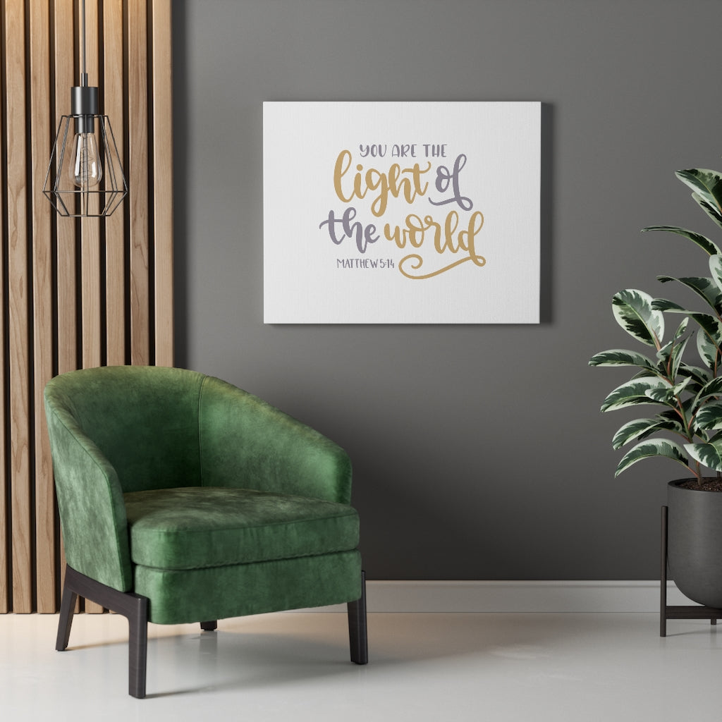 Scripture Walls You Are The Light Matthew 5:14 Bible Verse Canvas Christian Wall Art Ready to Hang Unframed-Express Your Love Gifts