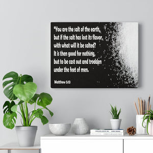 Scripture Walls You Are The Salt of The Earth Matthew 5:13 Bible Verse Canvas Christian Wall Art Ready to Hang Unframed-Express Your Love Gifts