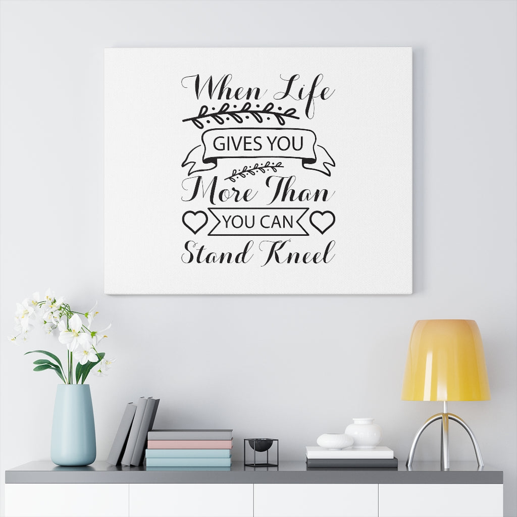 Scripture Walls You Can Stand Kneel Bible Verse Canvas Christian Wall Art Ready to Hang Unframed-Express Your Love Gifts