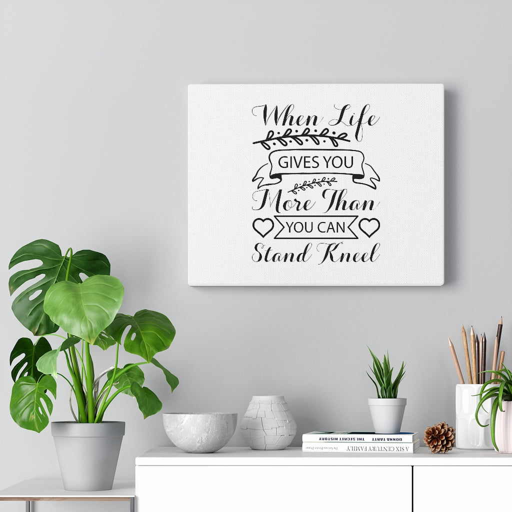 Scripture Walls You Can Stand Kneel Bible Verse Canvas Christian Wall Art Ready to Hang Unframed-Express Your Love Gifts