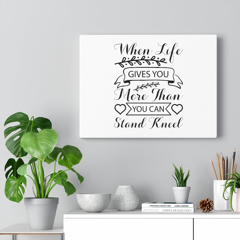 Scripture Walls You Can Stand Kneel Bible Verse Canvas Christian Wall Art Ready to Hang Unframed-Express Your Love Gifts