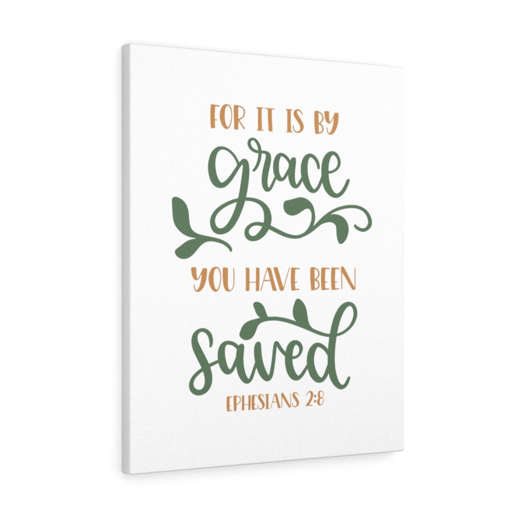 Scripture Walls You Have Been Saved Ephesians 2:8 Bible Verse Canvas Christian Wall Art Ready to Hang Unframed-Express Your Love Gifts