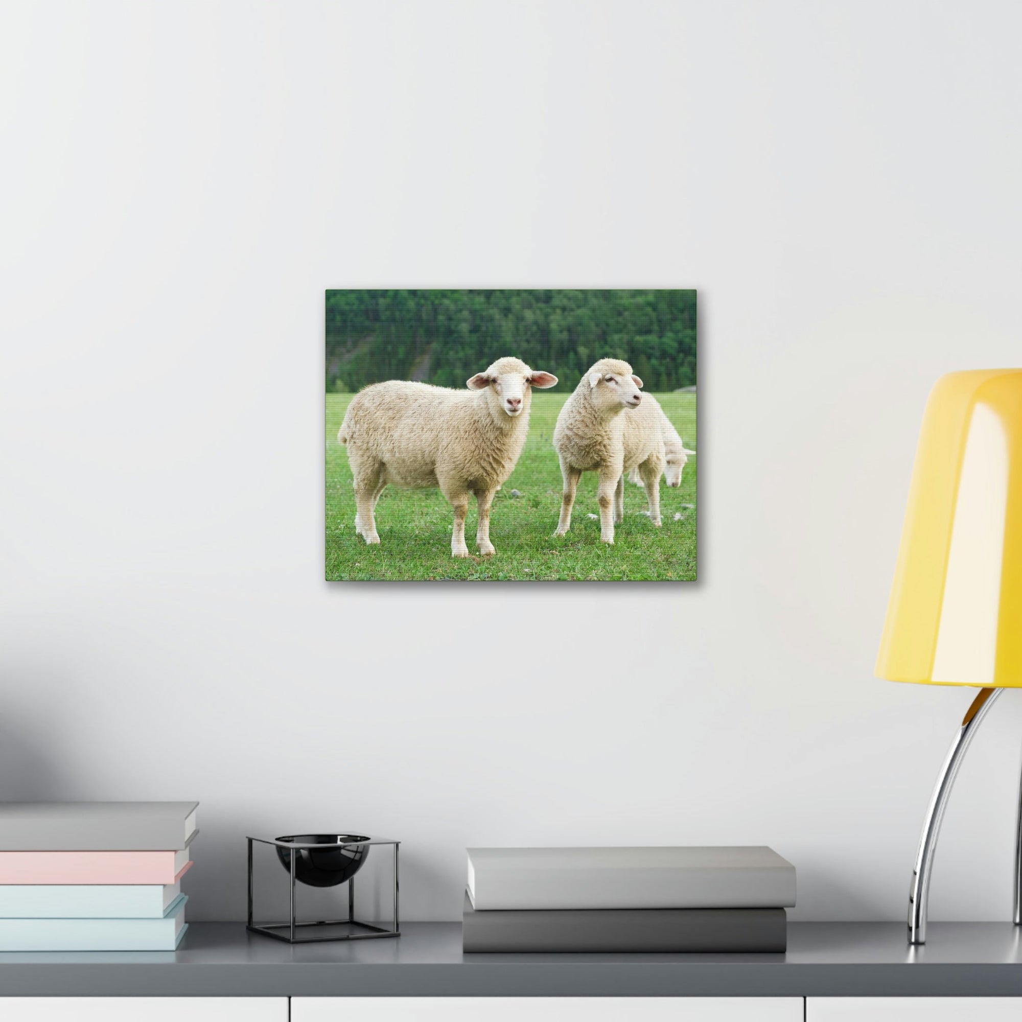 Scripture Walls Sheep Group Sheep Troop Print Animal Wall Art Wildlife Canvas Prints Wall Art Ready to Hang Unframed-Express Your Love Gifts