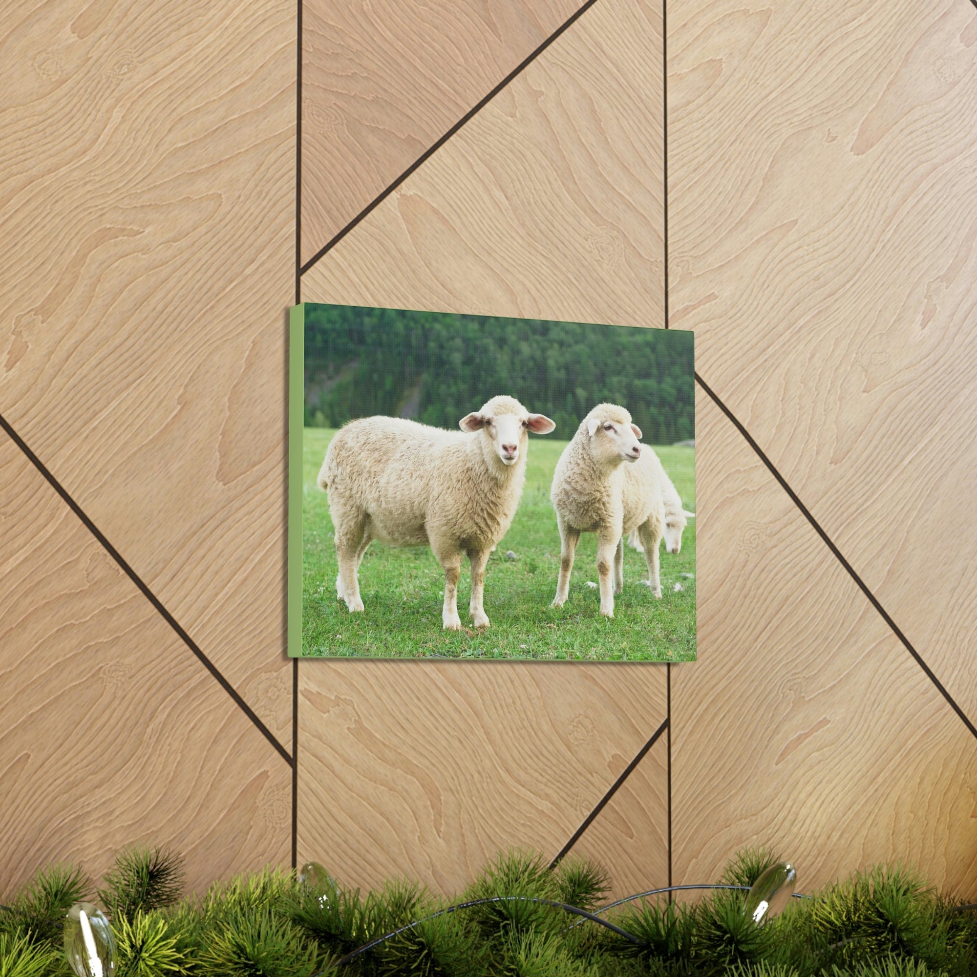 Scripture Walls Sheep Group Sheep Troop Print Animal Wall Art Wildlife Canvas Prints Wall Art Ready to Hang Unframed-Express Your Love Gifts