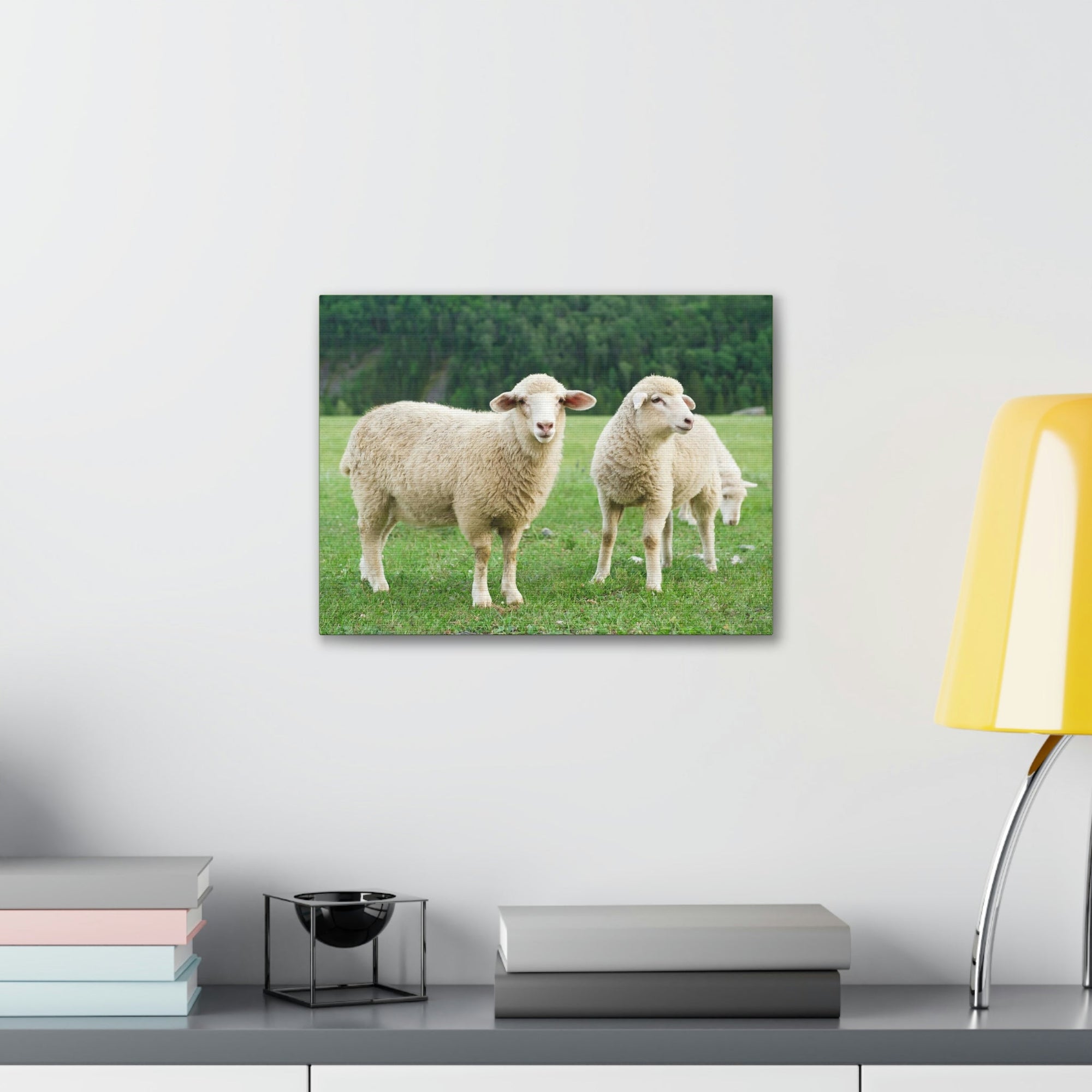 Scripture Walls Sheep Group Sheep Troop Print Animal Wall Art Wildlife Canvas Prints Wall Art Ready to Hang Unframed-Express Your Love Gifts