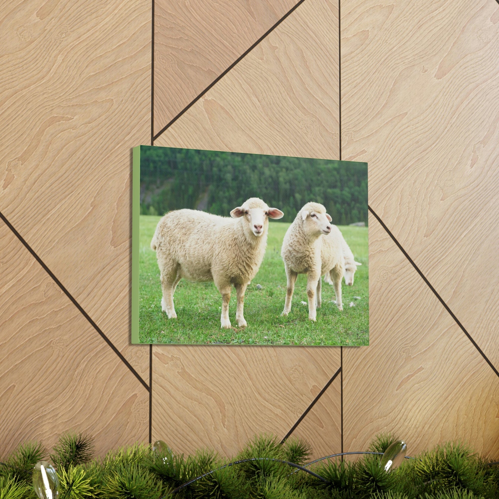 Scripture Walls Sheep Group Sheep Troop Print Animal Wall Art Wildlife Canvas Prints Wall Art Ready to Hang Unframed-Express Your Love Gifts