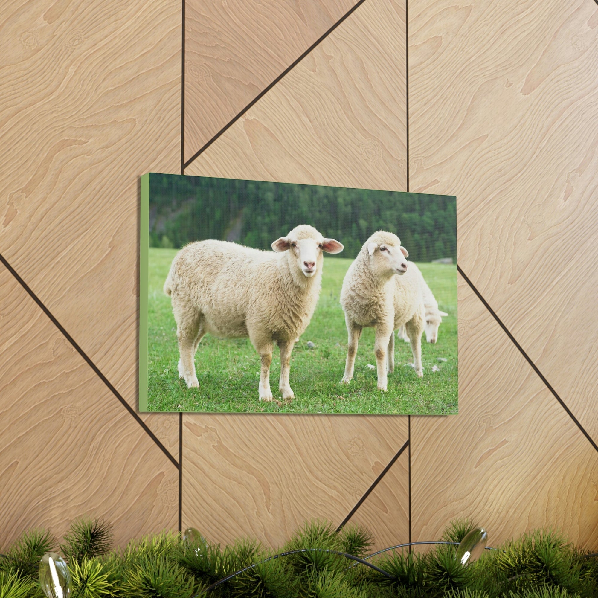 Scripture Walls Sheep Group Sheep Troop Print Animal Wall Art Wildlife Canvas Prints Wall Art Ready to Hang Unframed-Express Your Love Gifts