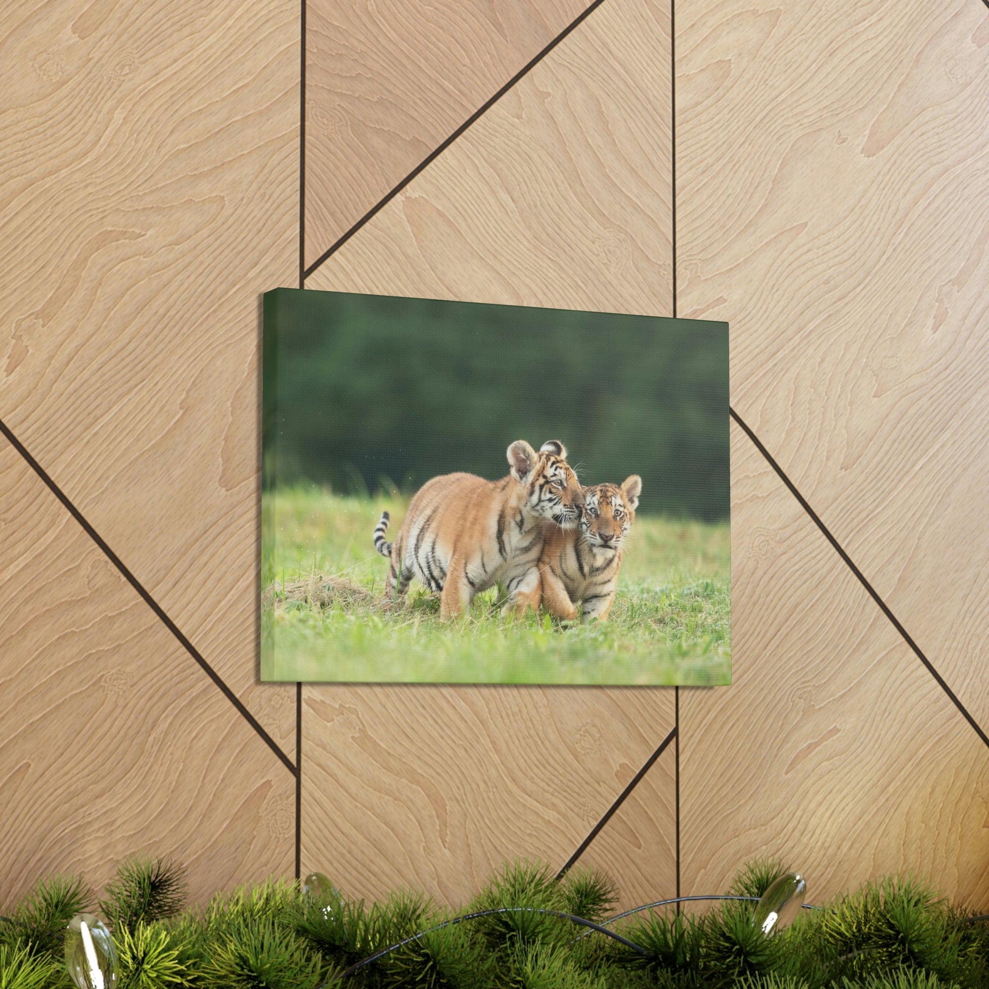 Scripture Walls Siberian Tiger Couple Siberian Tiger Couple Print Animal Wall Art Wildlife Canvas Prints Wall Art Ready to Hang Unframed-Express Your Love Gifts