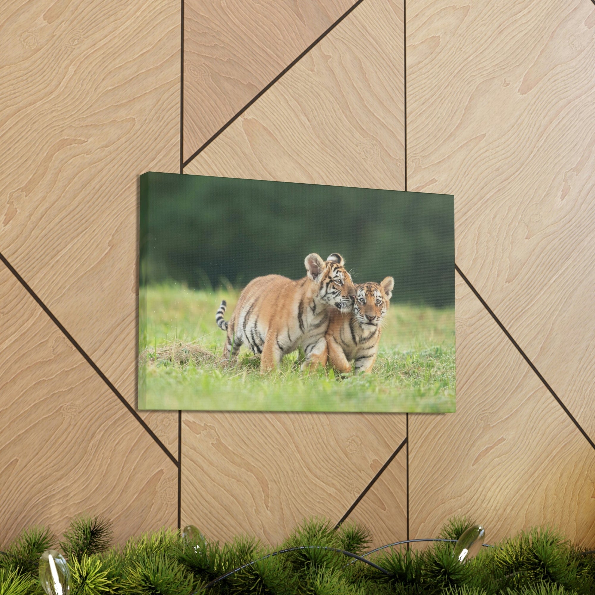 Scripture Walls Siberian Tiger Couple Siberian Tiger Couple Print Animal Wall Art Wildlife Canvas Prints Wall Art Ready to Hang Unframed-Express Your Love Gifts