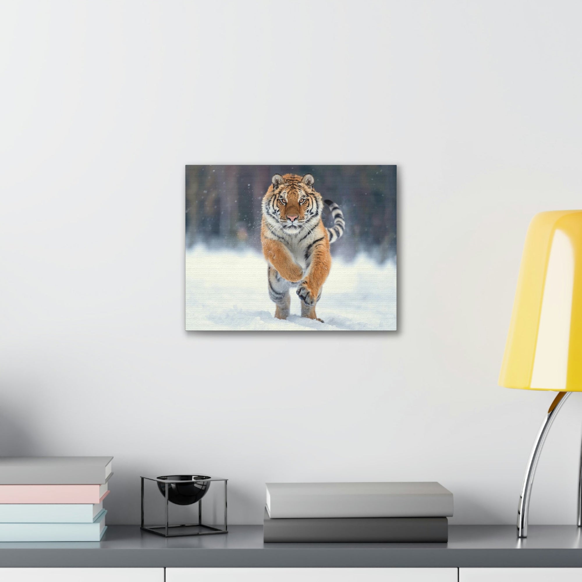 Scripture Walls Siberian Tiger Hunting Siberian Tiger on Hunt Print Animal Wall Art Wildlife Canvas Prints Wall Art Ready to Hang Unframed-Express Your Love Gifts