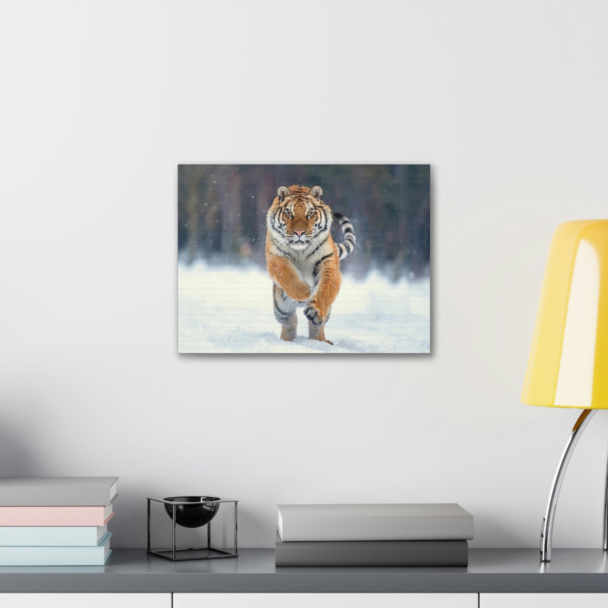 Scripture Walls Siberian Tiger Hunting Siberian Tiger on Hunt Print Animal Wall Art Wildlife Canvas Prints Wall Art Ready to Hang Unframed-Express Your Love Gifts