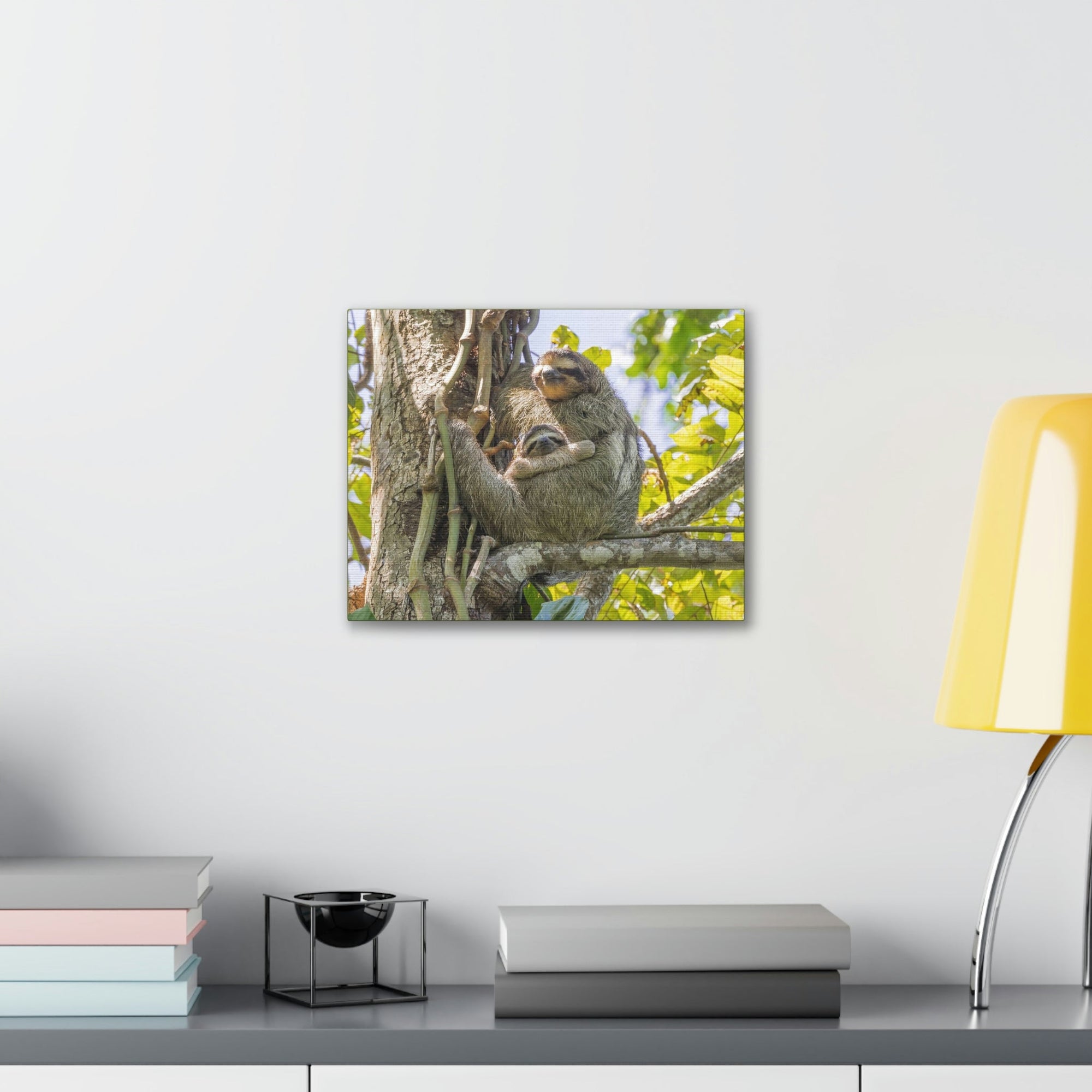 Scripture Walls Sloth Group Sloth Troop Print Animal Wall Art Wildlife Canvas Prints Wall Art Ready to Hang Unframed-Express Your Love Gifts