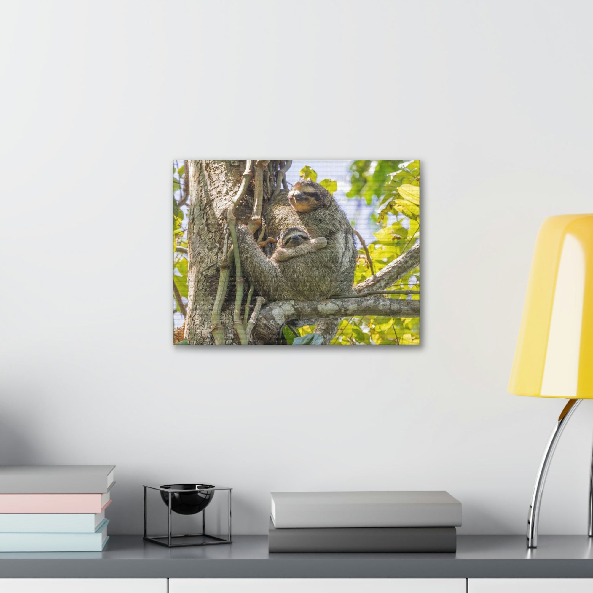 Scripture Walls Sloth Group Sloth Troop Print Animal Wall Art Wildlife Canvas Prints Wall Art Ready to Hang Unframed-Express Your Love Gifts