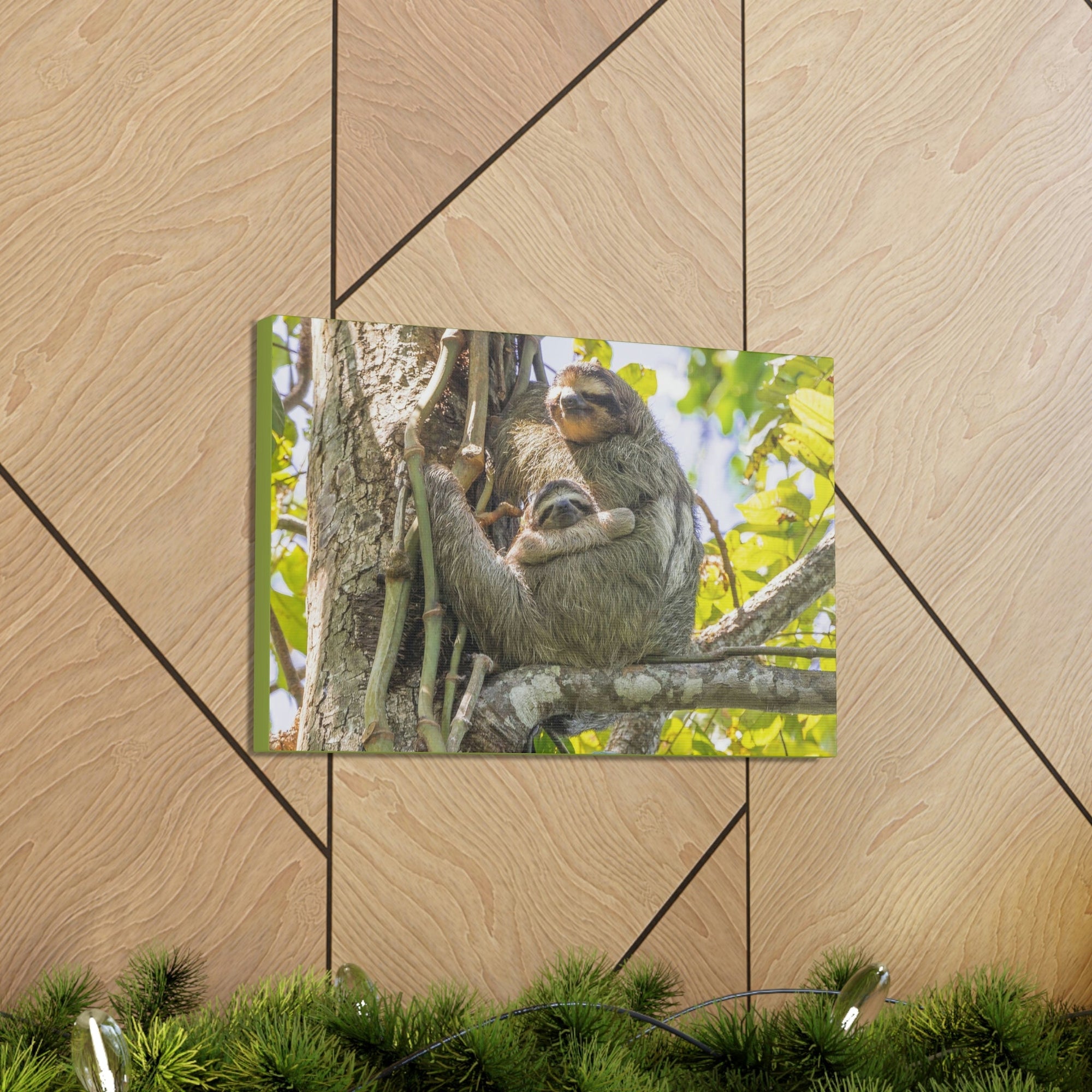 Scripture Walls Sloth Group Sloth Troop Print Animal Wall Art Wildlife Canvas Prints Wall Art Ready to Hang Unframed-Express Your Love Gifts