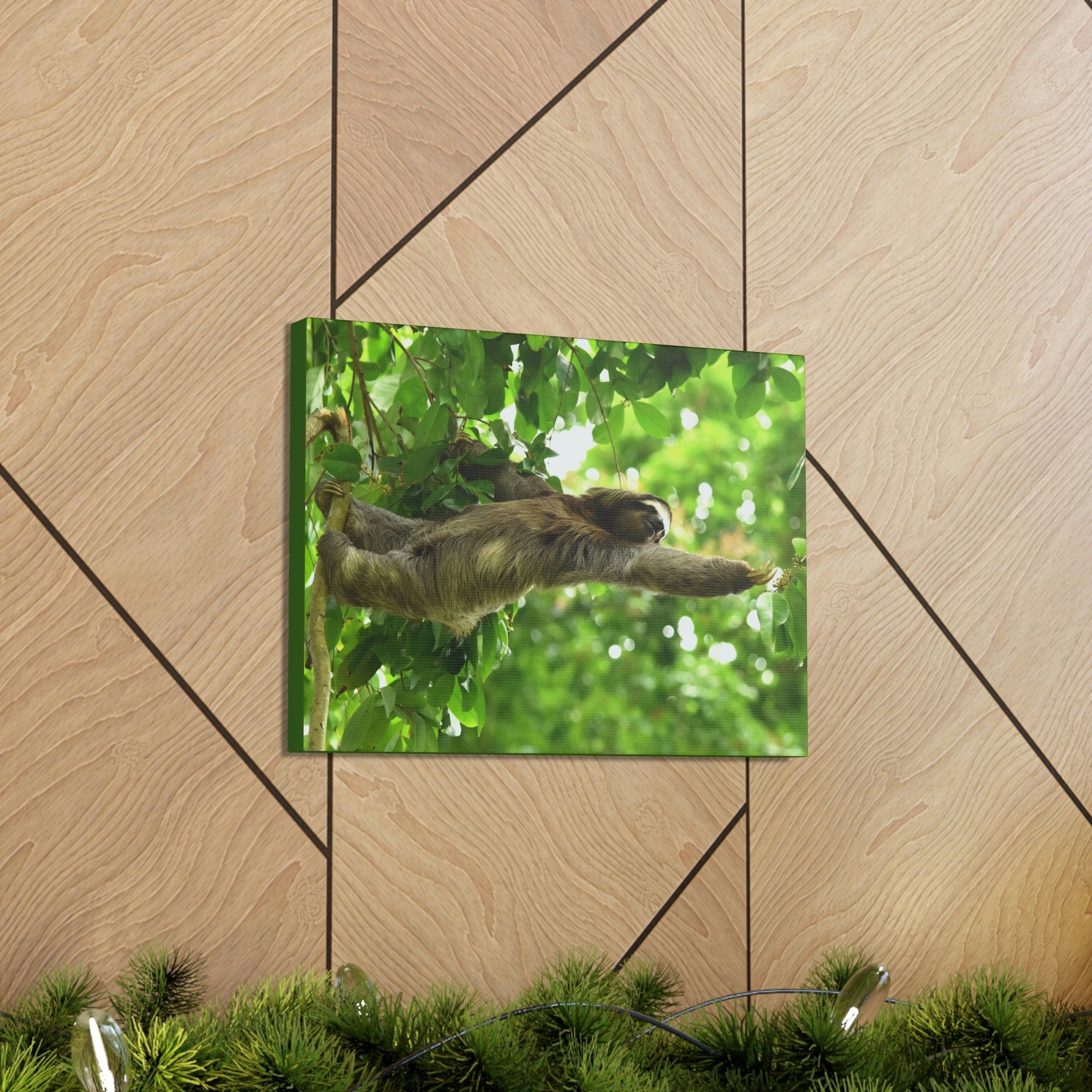 Scripture Walls Sloth Hunting Sloth on Hunt Print Animal Wall Art Wildlife Canvas Prints Wall Art Ready to Hang Unframed-Express Your Love Gifts