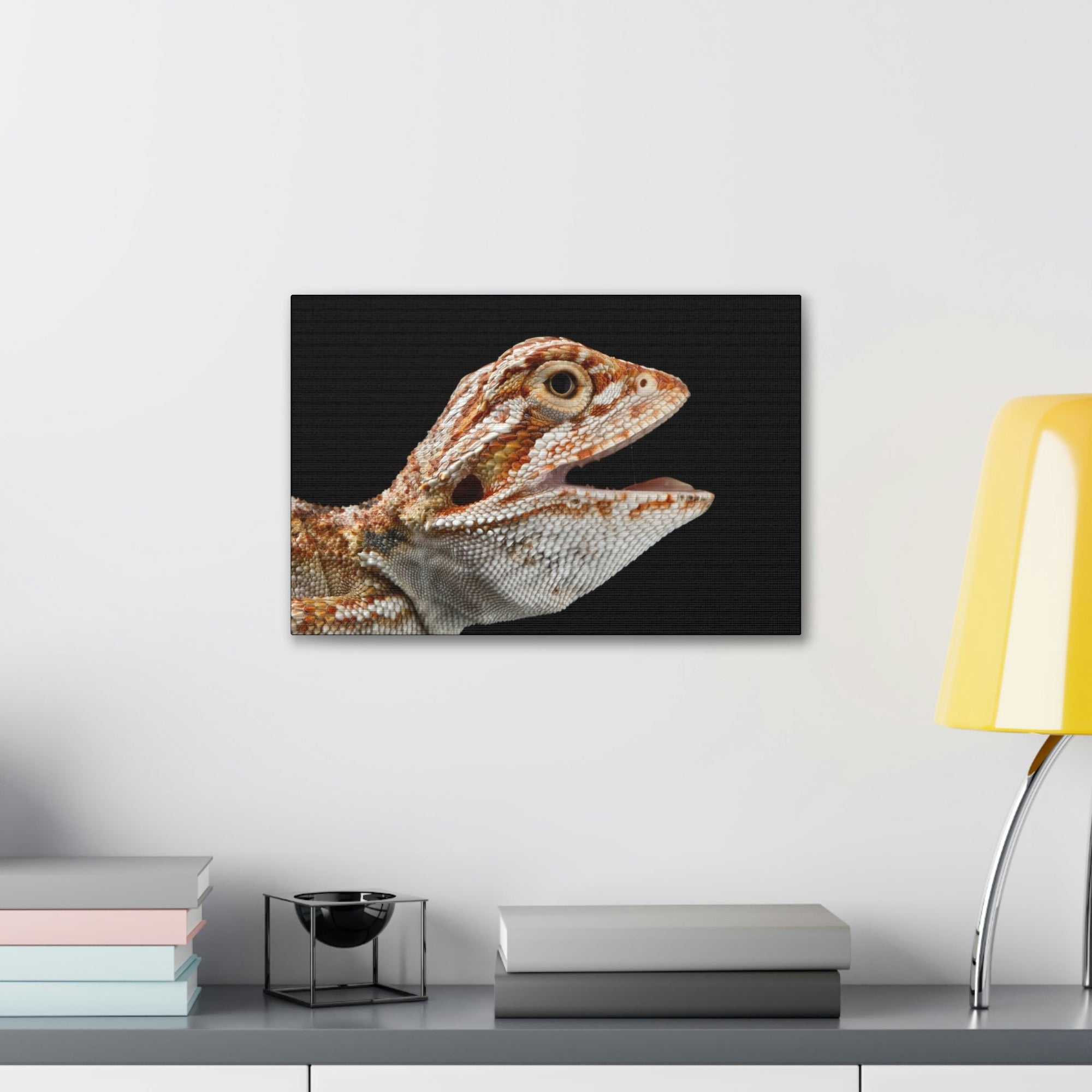 Scripture Walls Smiling Bearded Dragon Baby Close Up Print Animal Wall Art Wildlife Canvas Prints Wall Art Ready to Hang Unframed-Express Your Love Gifts