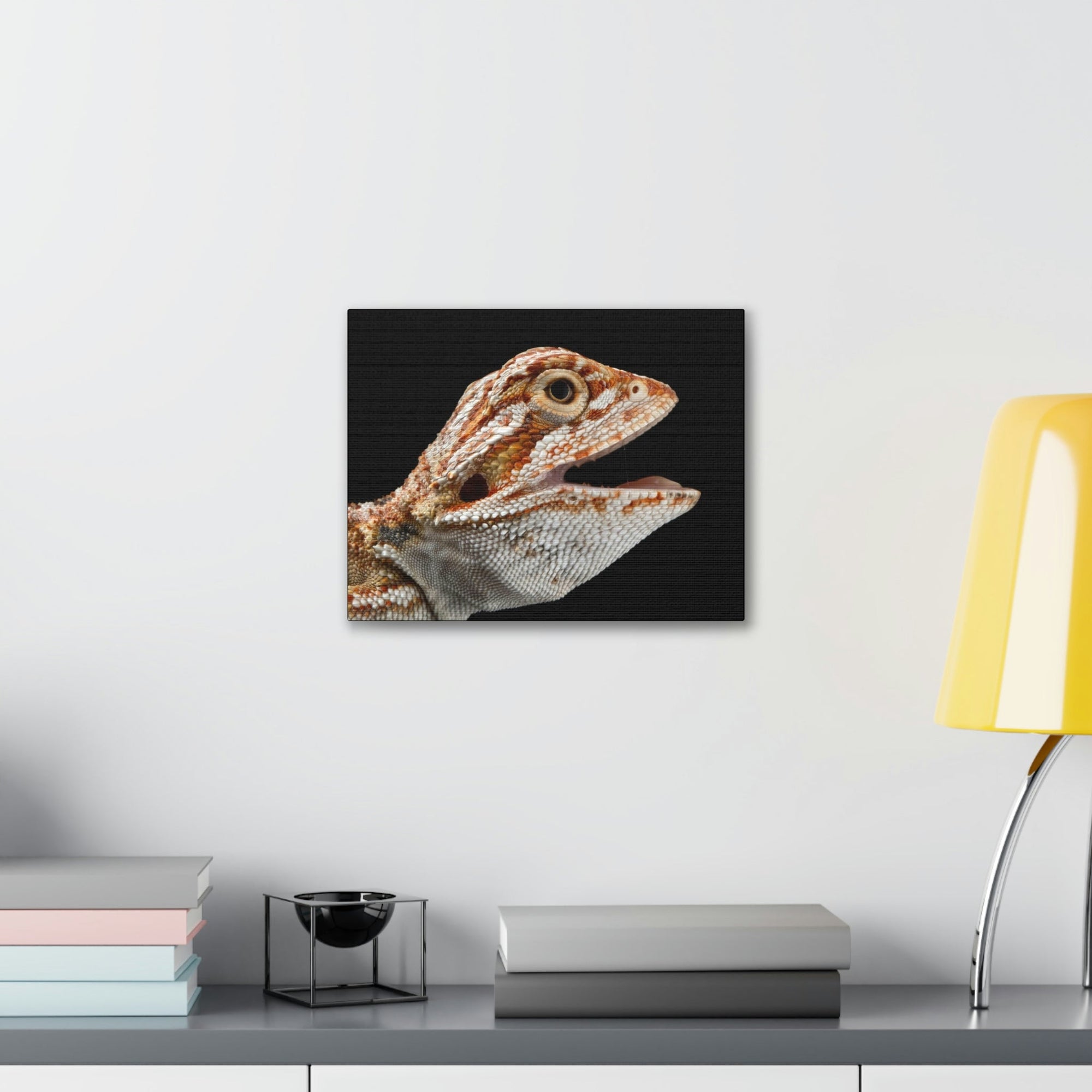 Scripture Walls Smiling Bearded Dragon Baby Close Up Print Animal Wall Art Wildlife Canvas Prints Wall Art Ready to Hang Unframed-Express Your Love Gifts