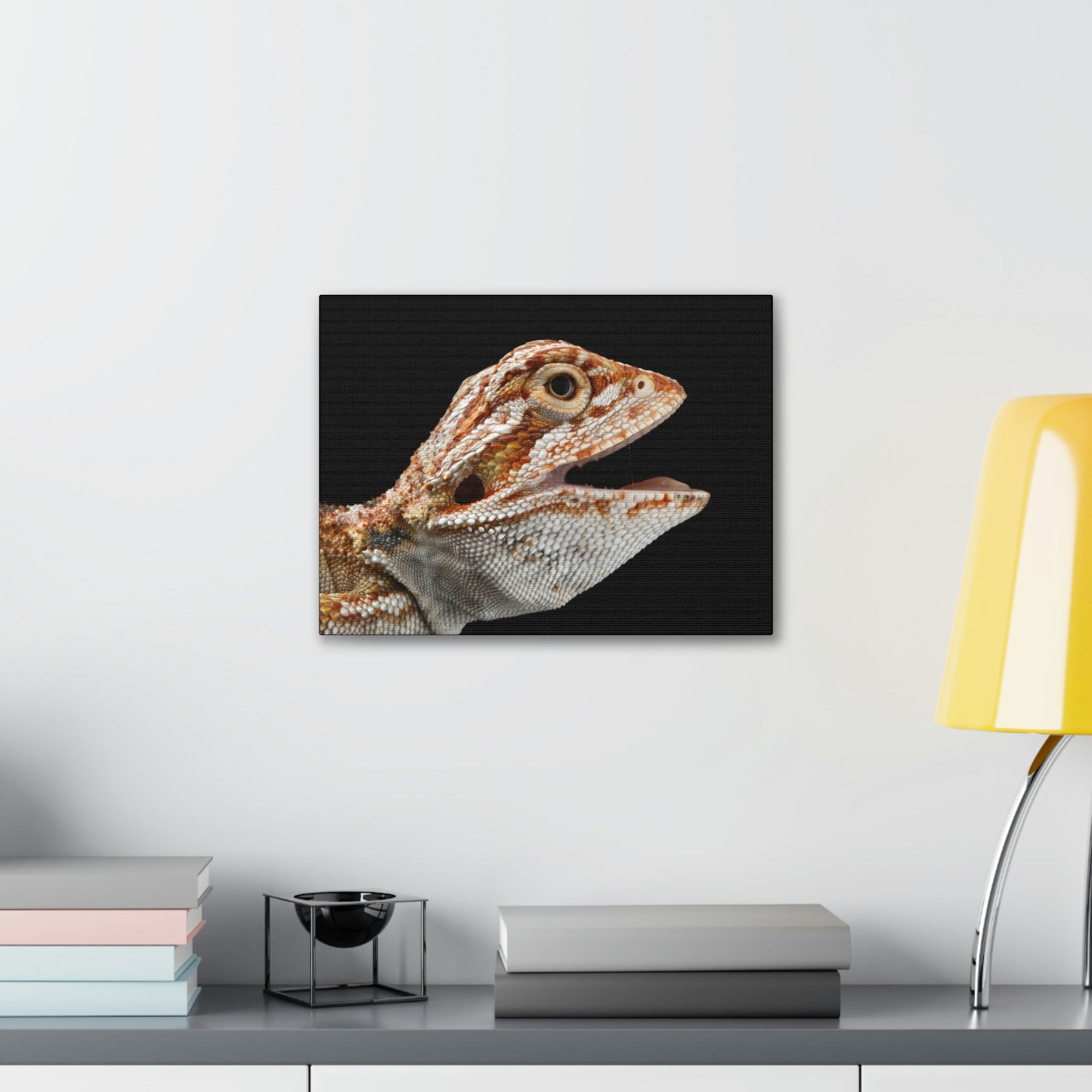 Scripture Walls Smiling Bearded Dragon Baby Close Up Print Animal Wall Art Wildlife Canvas Prints Wall Art Ready to Hang Unframed-Express Your Love Gifts