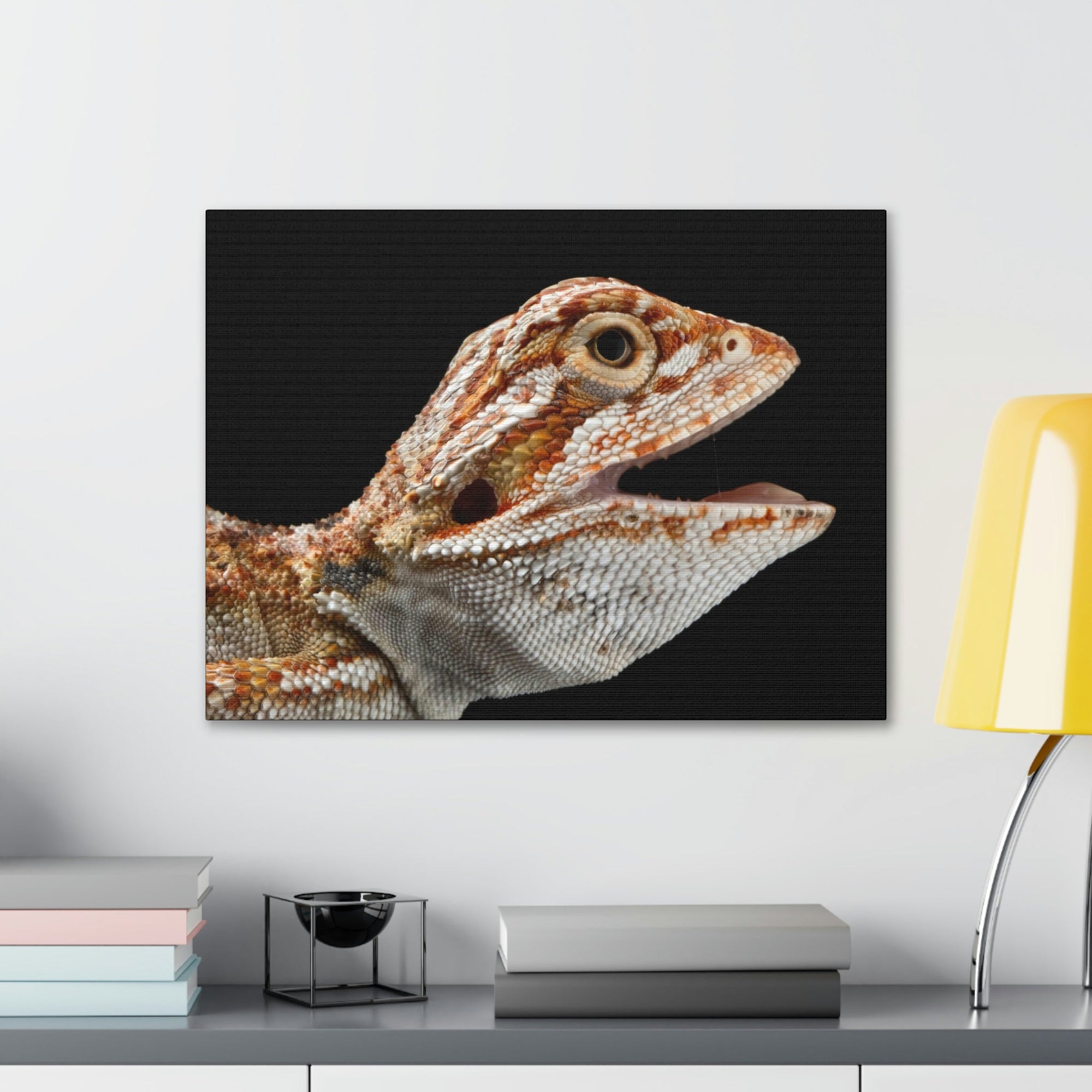 Scripture Walls Smiling Bearded Dragon Baby Close Up Print Animal Wall Art Wildlife Canvas Prints Wall Art Ready to Hang Unframed-Express Your Love Gifts