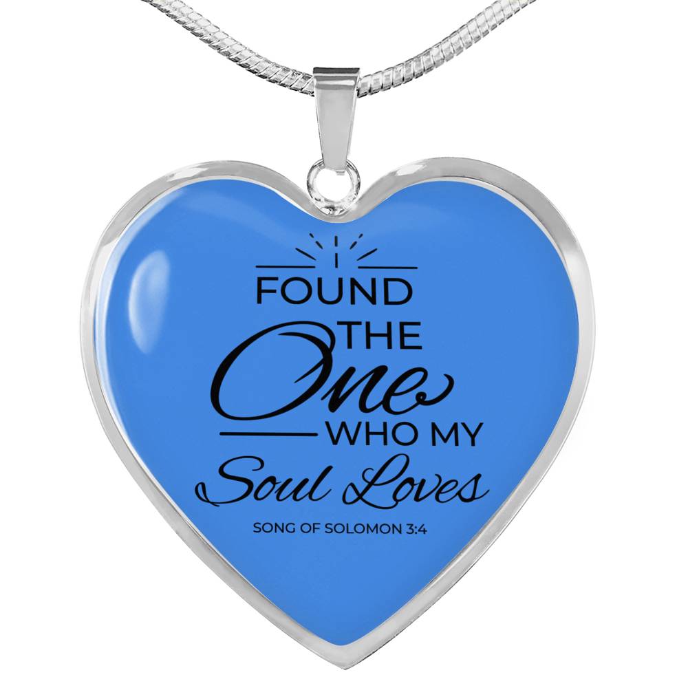 Song Of Solomon Necklace Stainless Steel or 18k Gold Heart Pendant 18-22"-Express Your Love Gifts