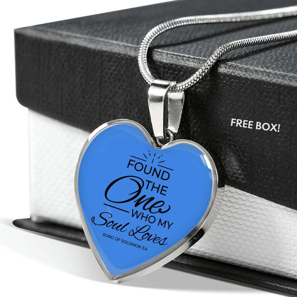 Song Of Solomon Necklace Stainless Steel or 18k Gold Heart Pendant 18-22"-Express Your Love Gifts