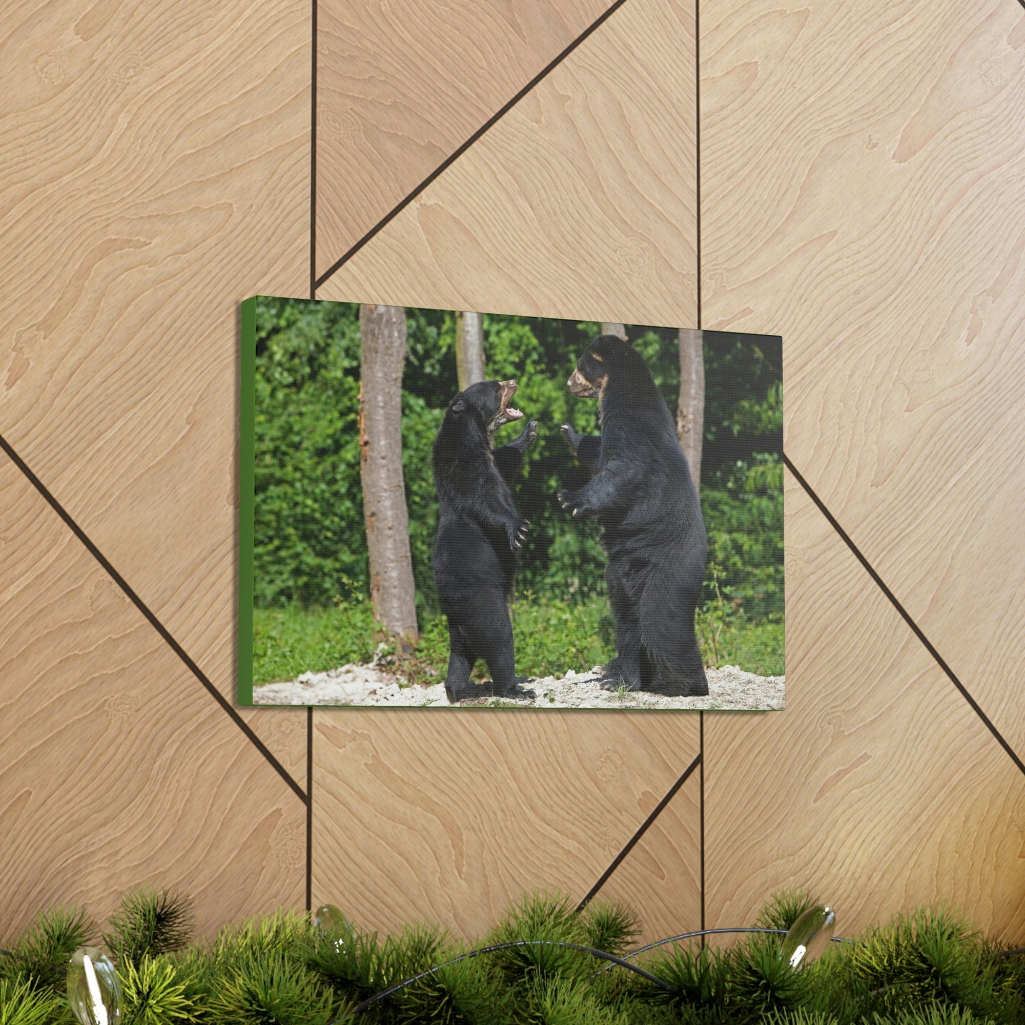 Scripture Walls Spectacled Bear Couple Spectacled Bear Couple Print Animal Wall Art Wildlife Canvas Prints Wall Art Ready to Hang Unframed-Express Your Love Gifts